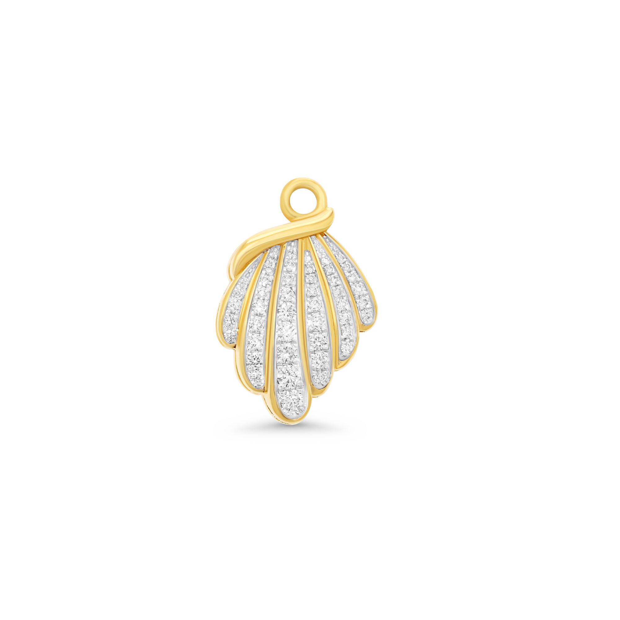 Papua Gold & Diamond Sea Shell Charm