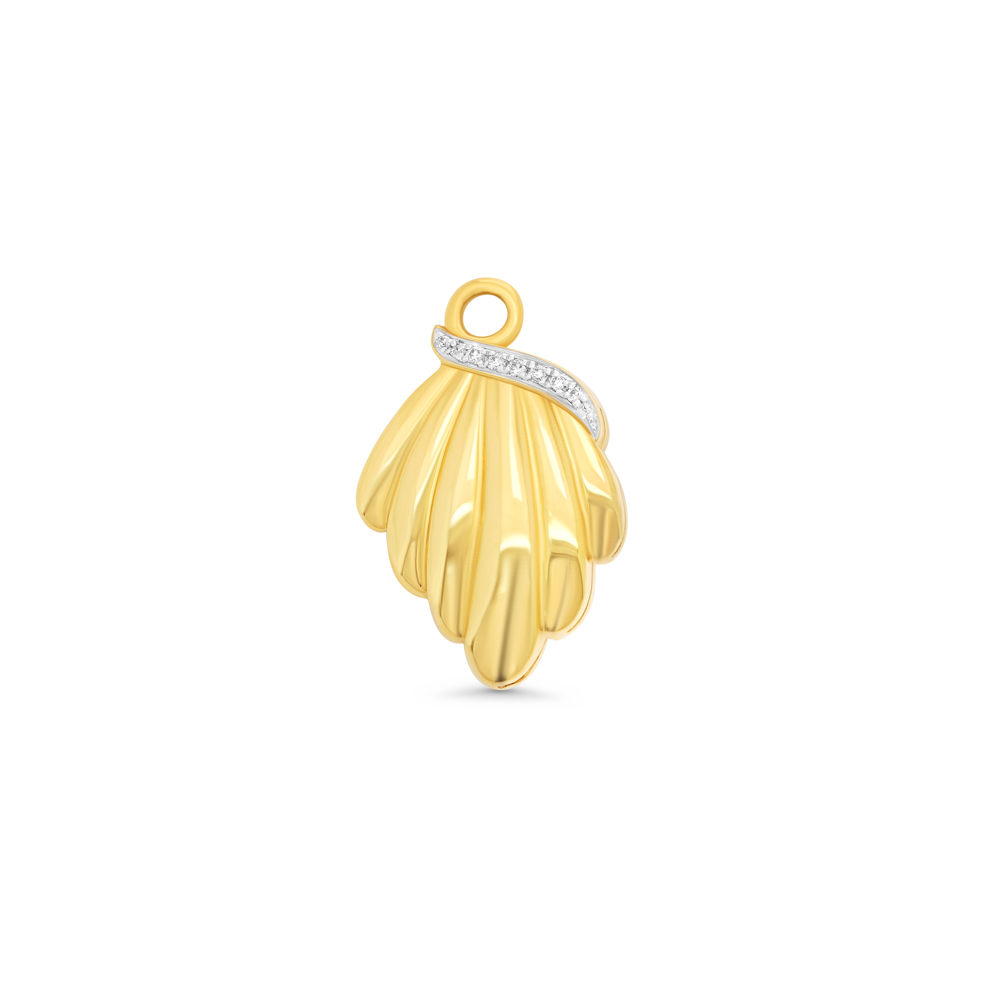 Papua Gold & Diamond Sea Shell Charm