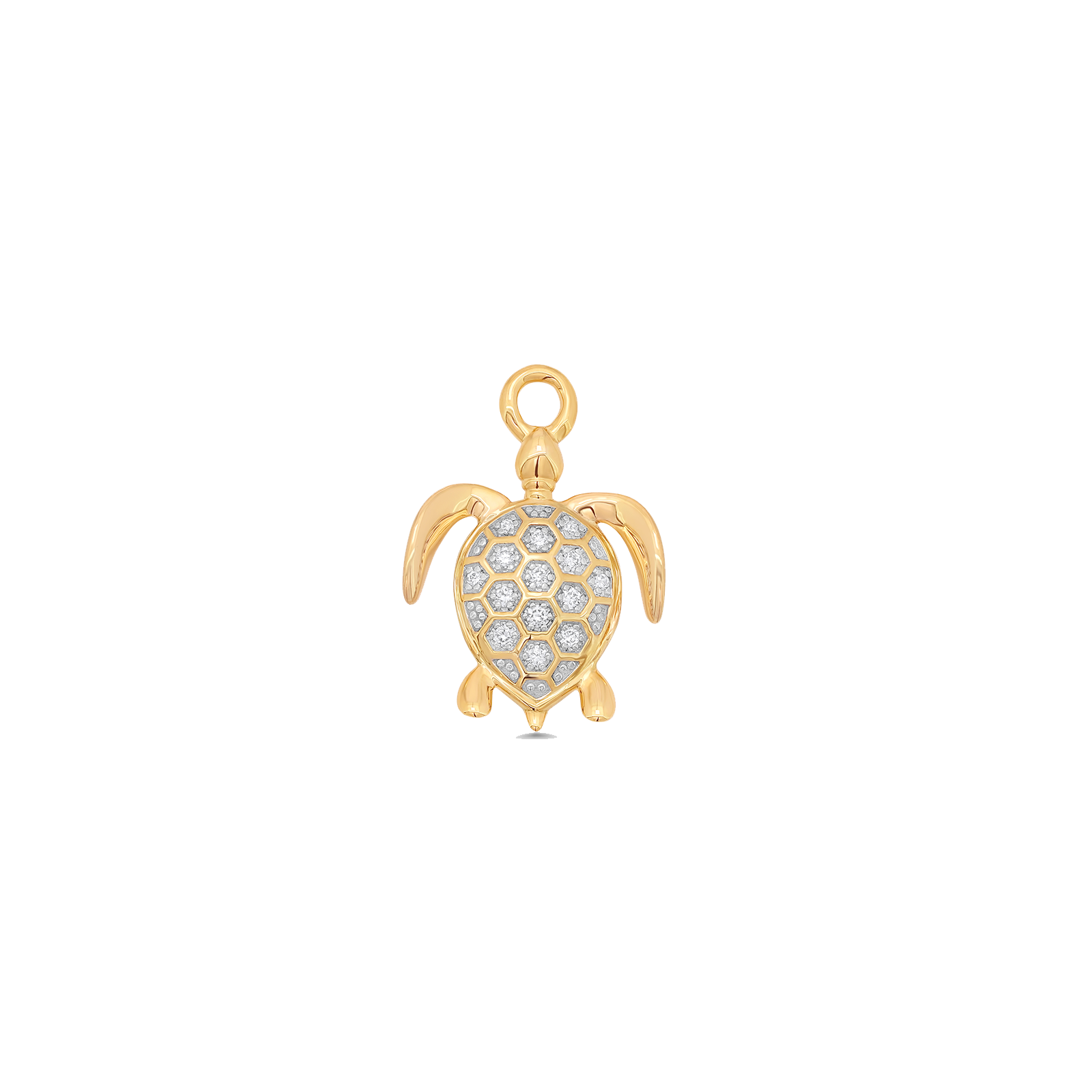 Papua Gold & Diamond Sea Turtle Charm