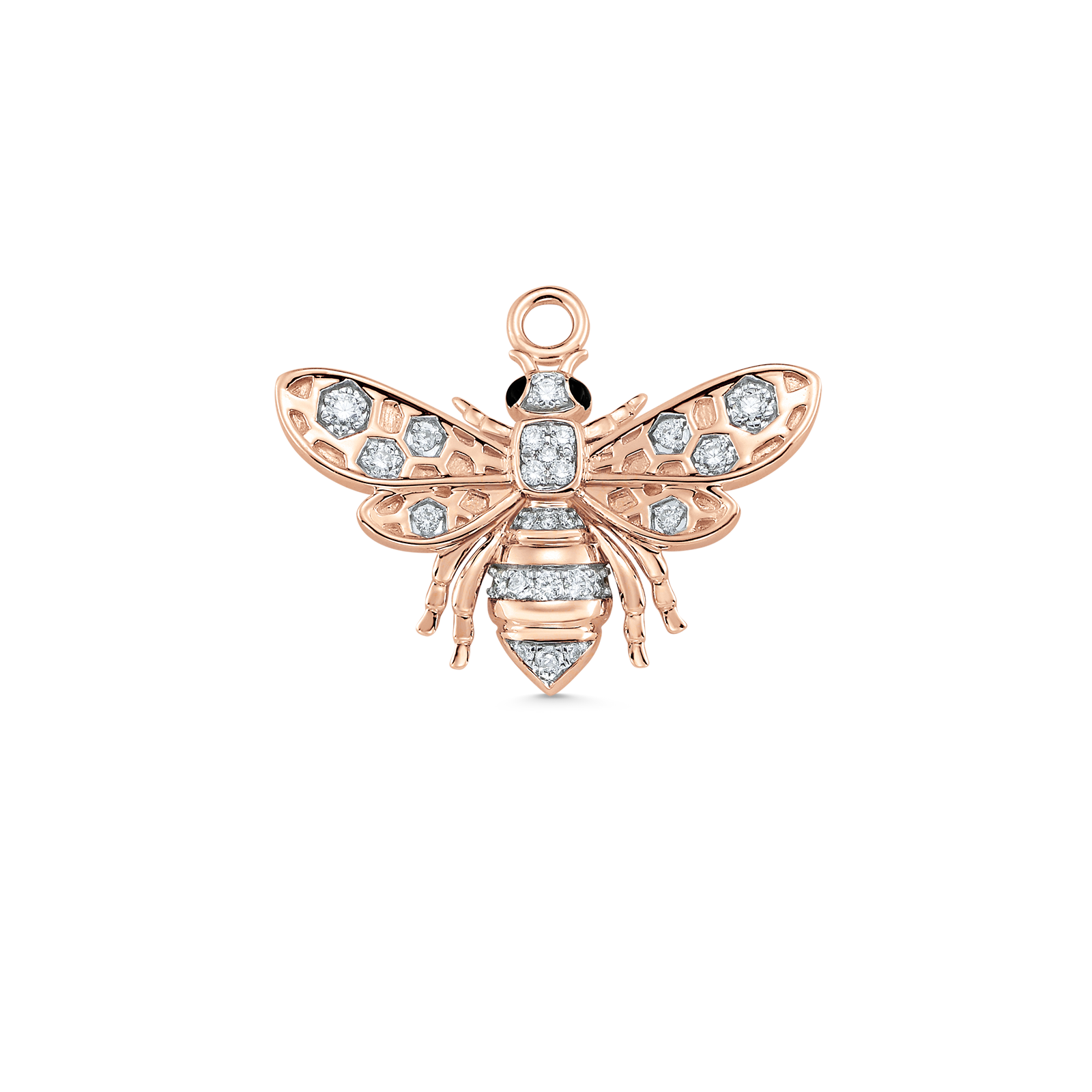 Queen Bee Gold and Diamond Medium Charm