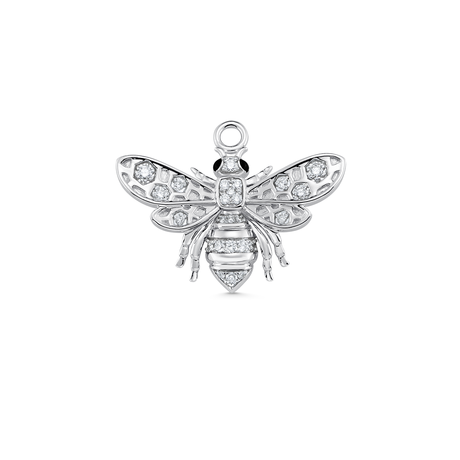 Queen Bee Gold and Diamond Medium Charm