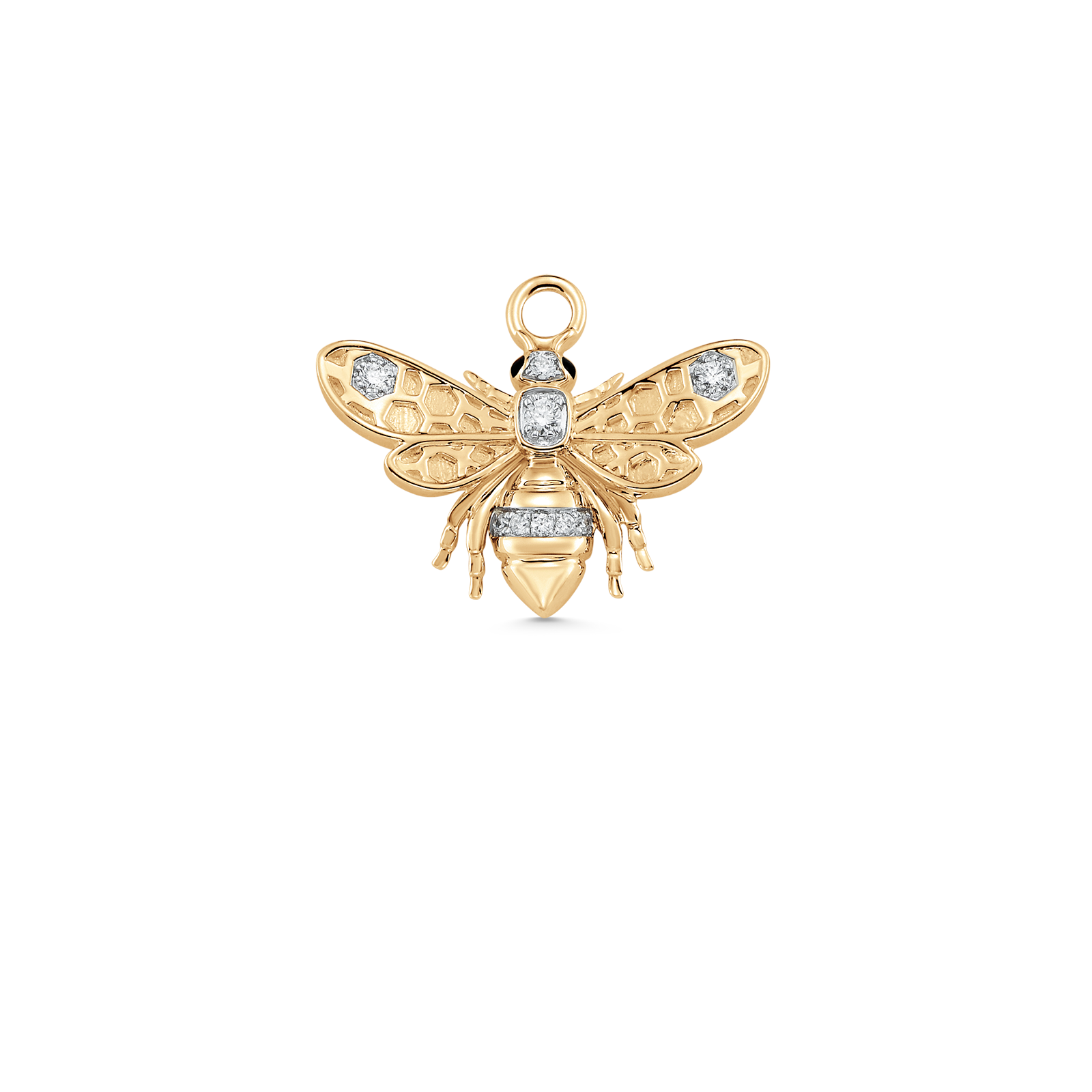 Queen Bee Gold and Diamond Small Charm