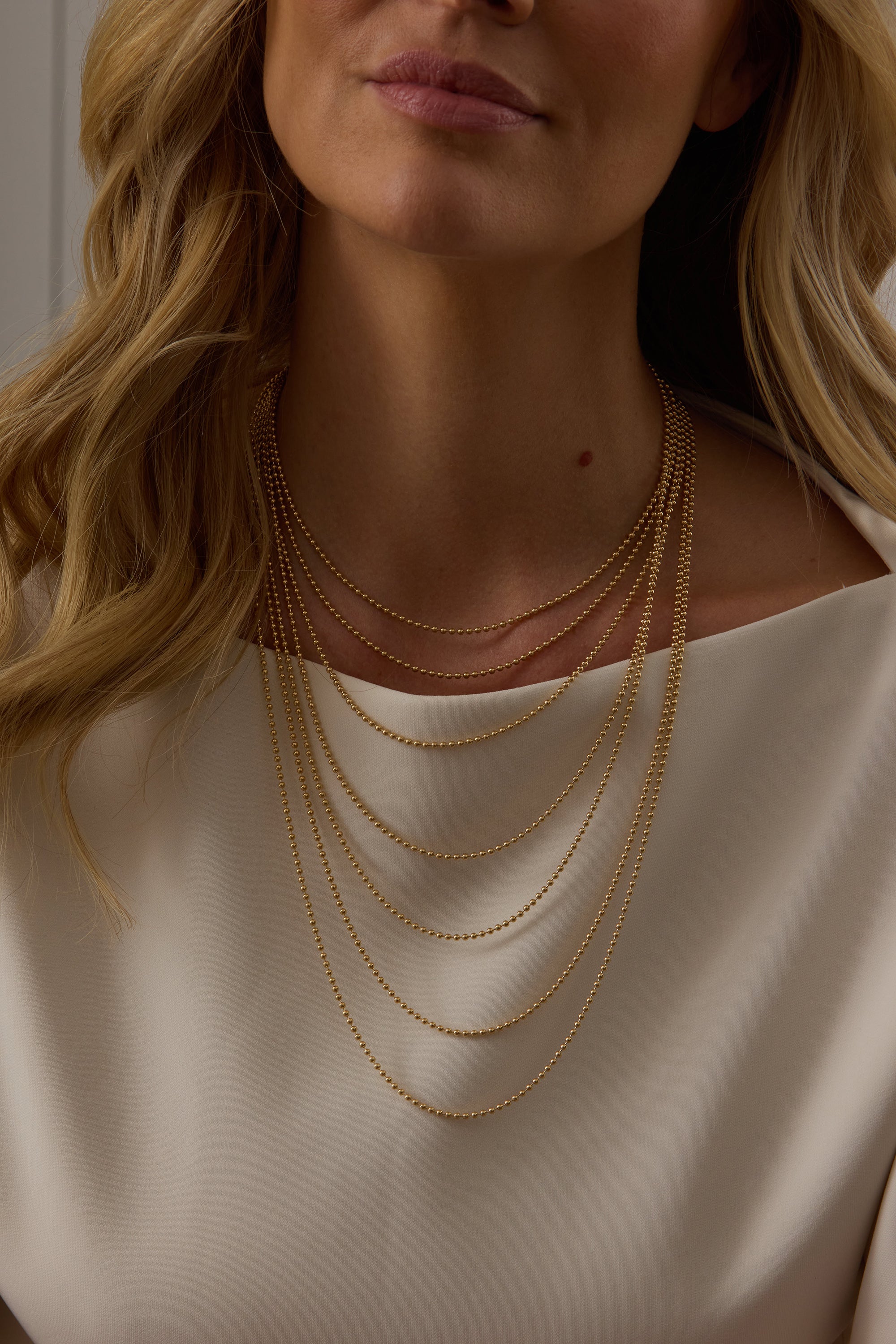 SW Gold Round Bead Necklace