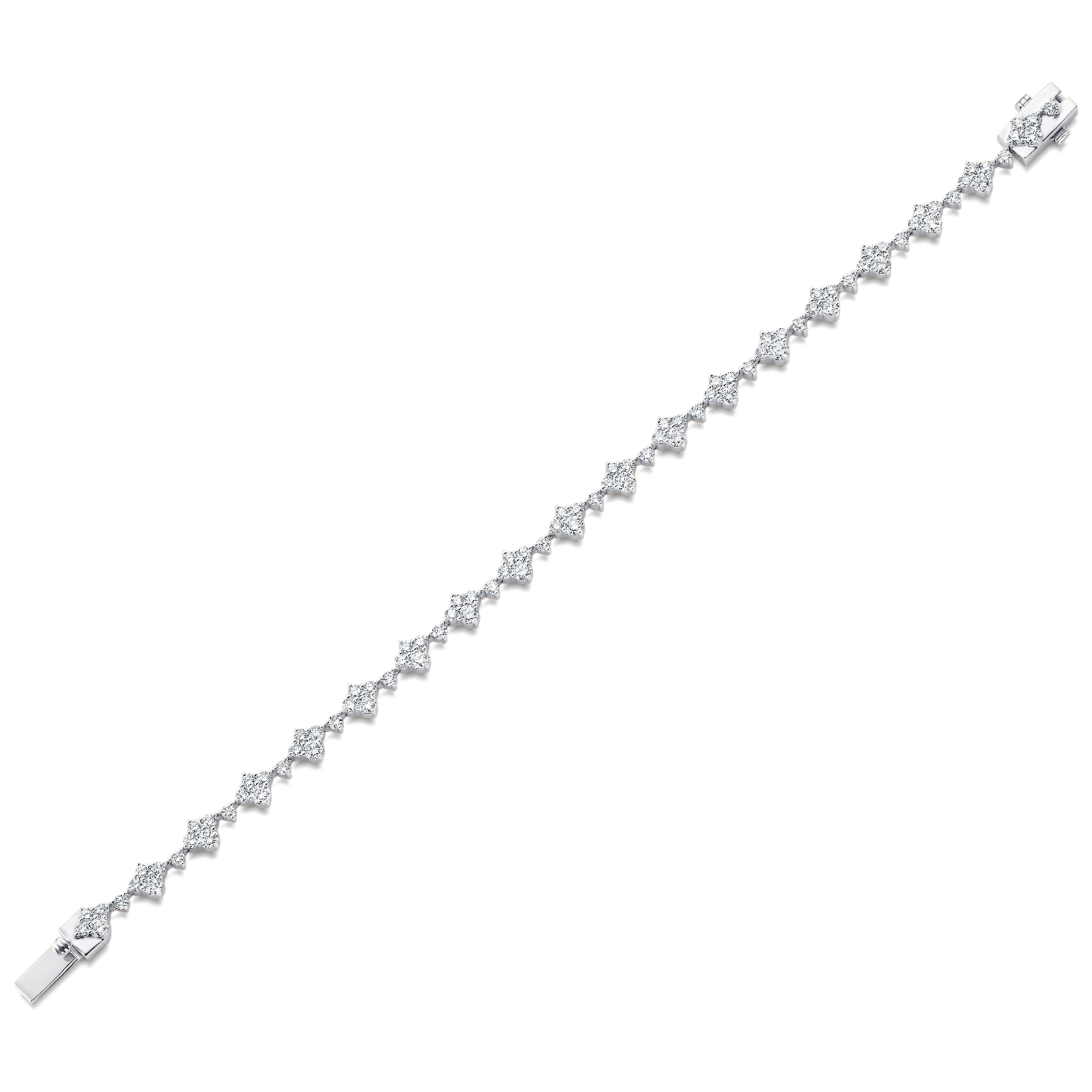 Dujour Gold and Diamond Four-Cluster Bracelet