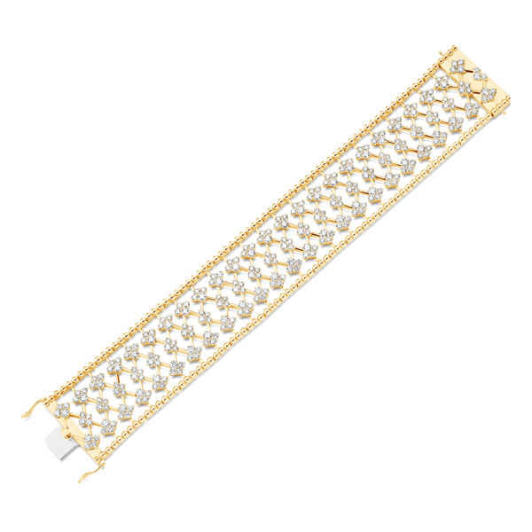 Dujour Couture Gold Full Diamond Bracelet