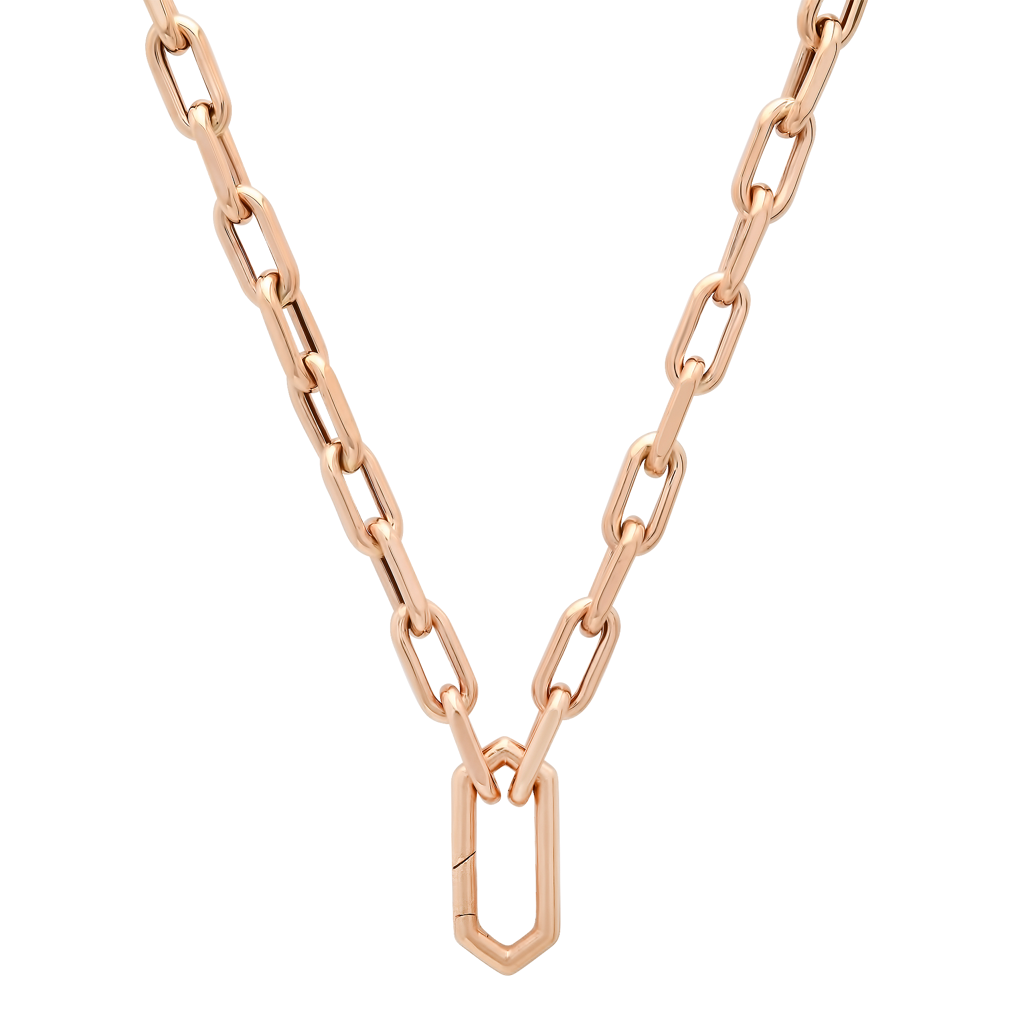 SW Gold & Diamond Hexagon Connector Small Rectangle 26" Necklace