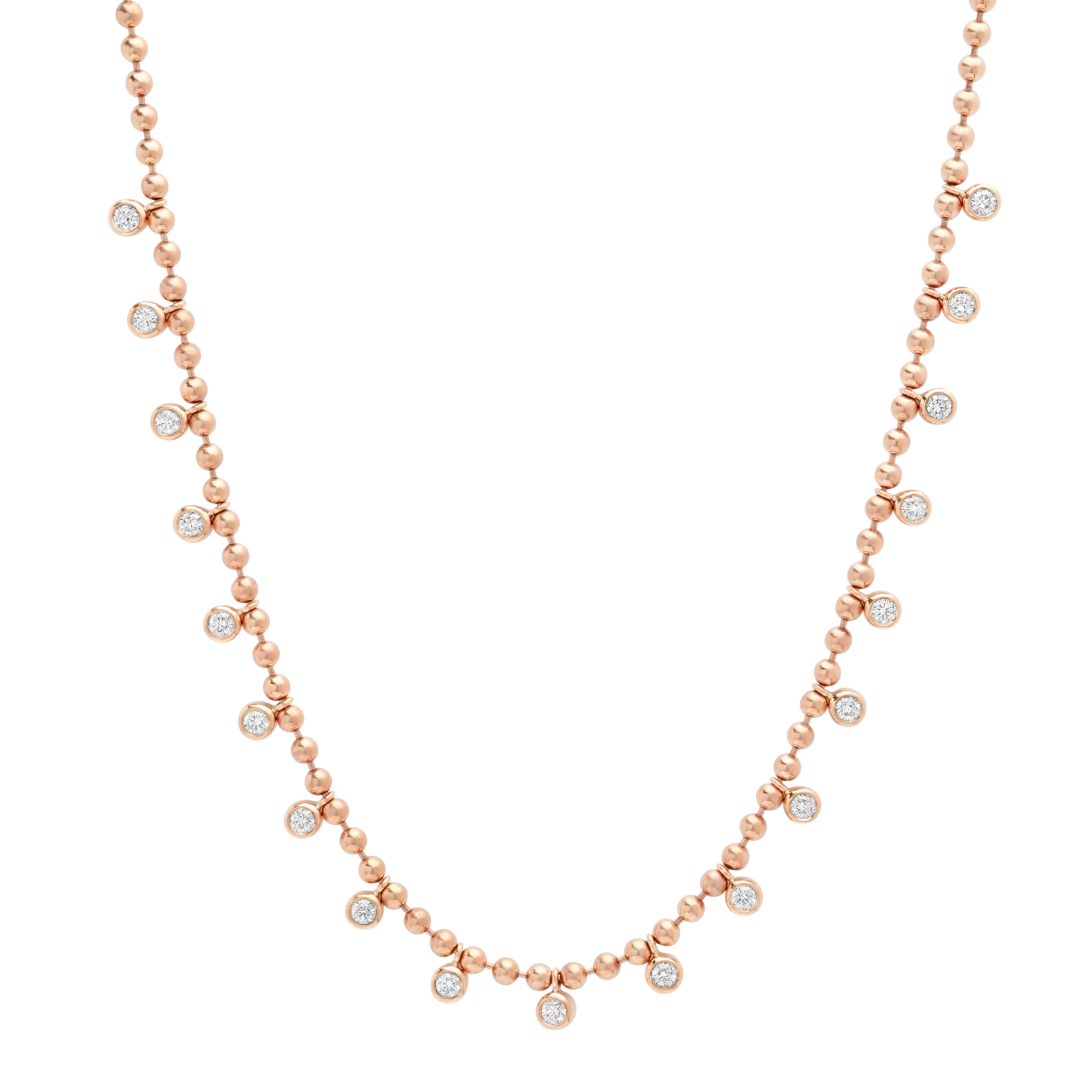 SW Gold 19 Round Diamond 16" Thick Necklace