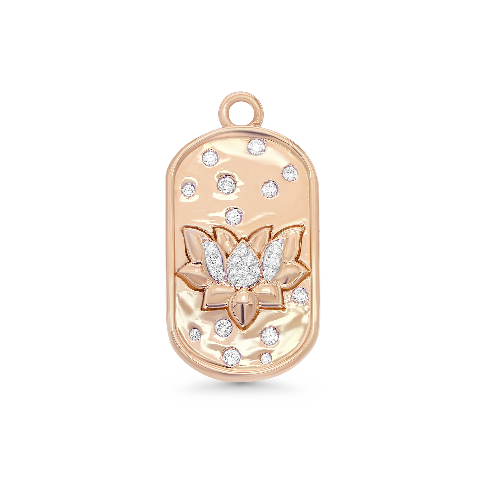 SW Gold & Diamond Buddha and Lotus Charm