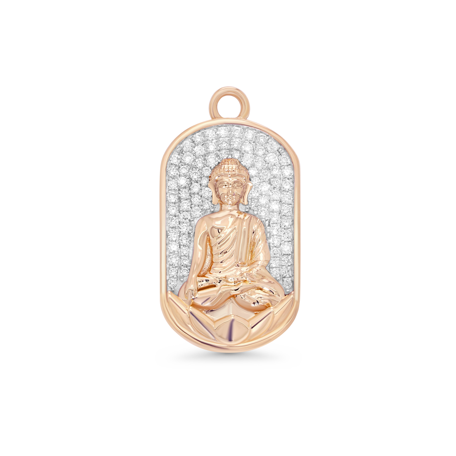 SW Gold & Diamond Buddha and Lotus Charm