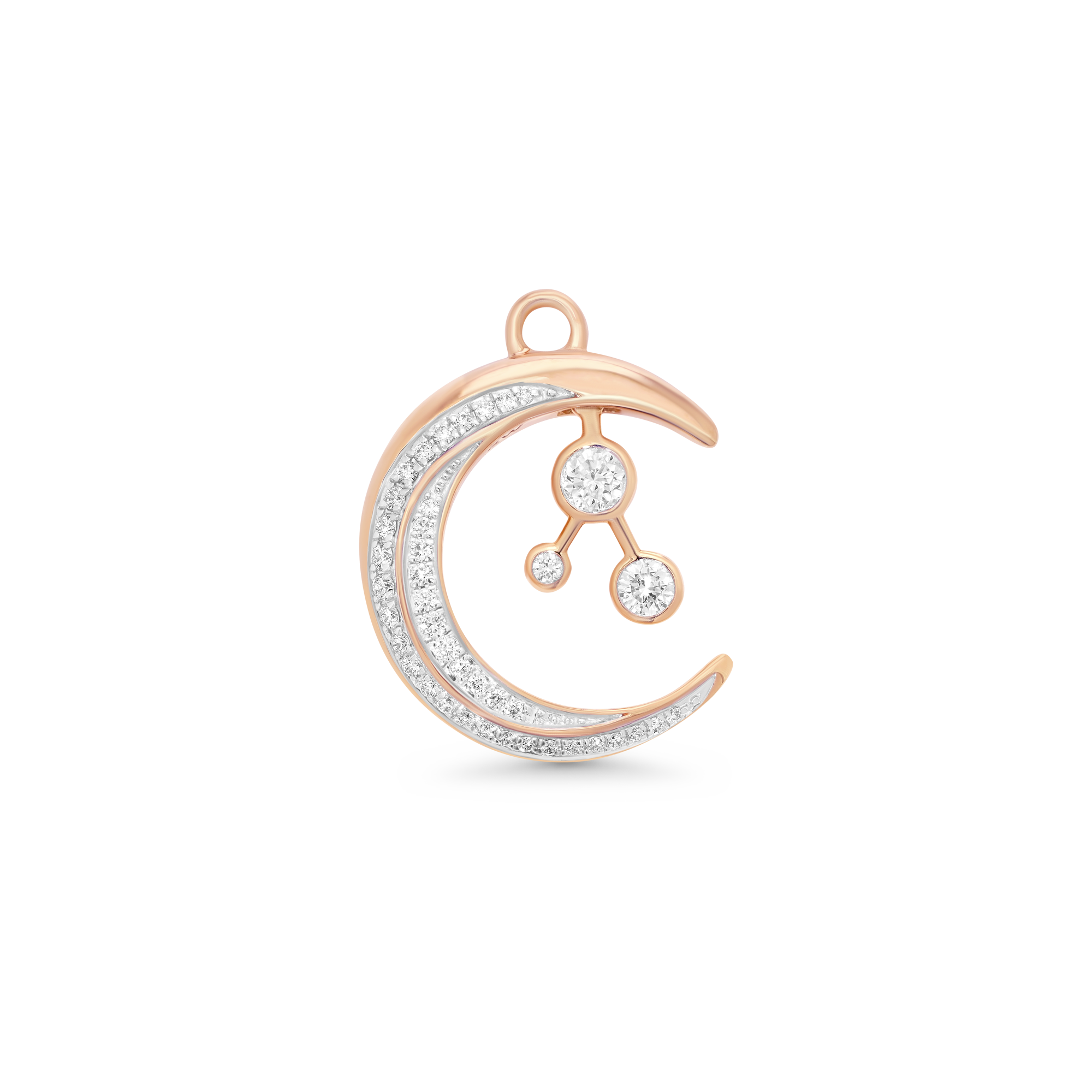 SW Gold & Diamond Moon Charm