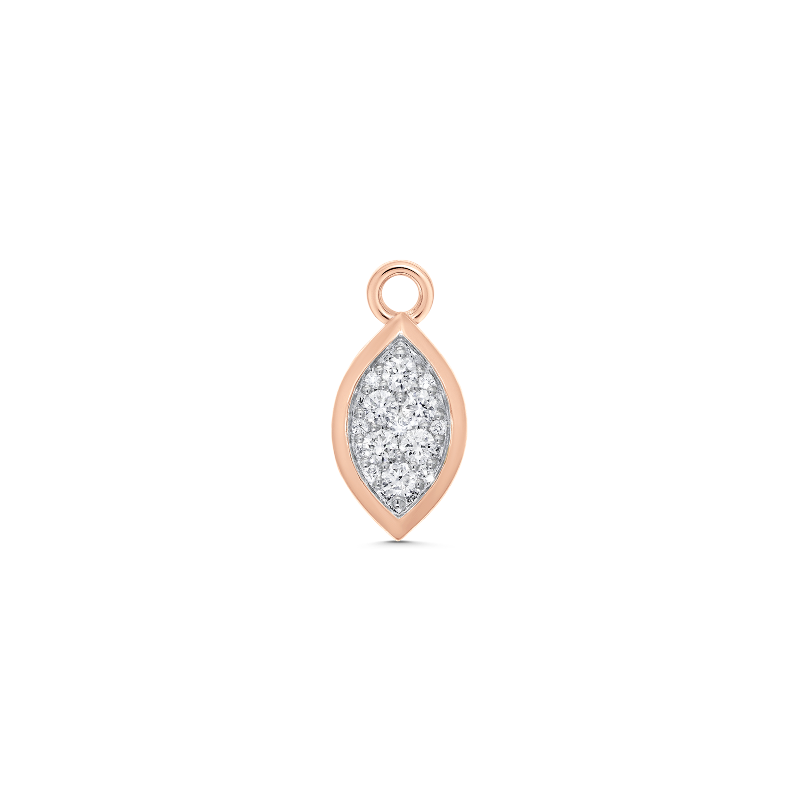 Gold and Diamond Marquis Charm
