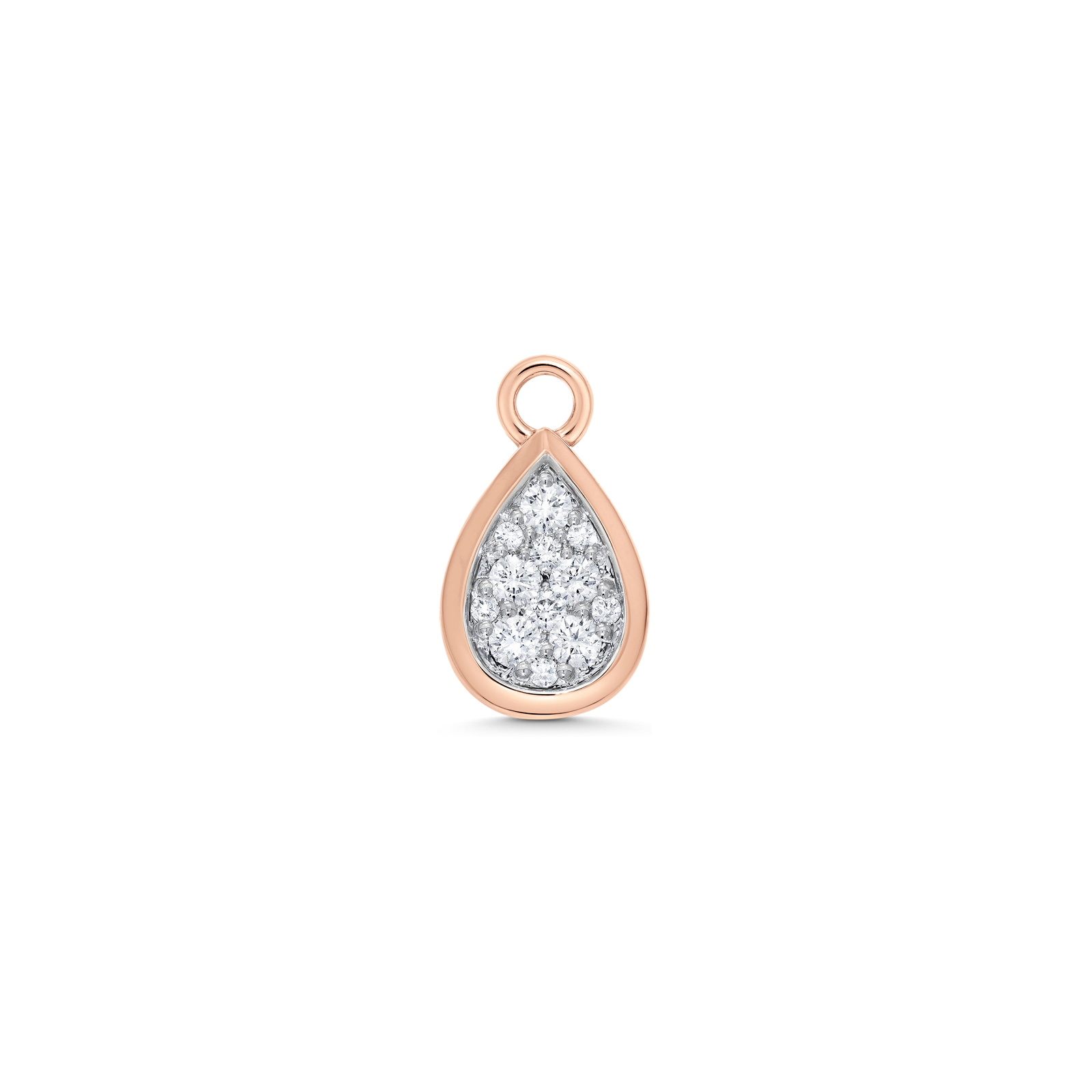 Gold and Diamond Pear Charm