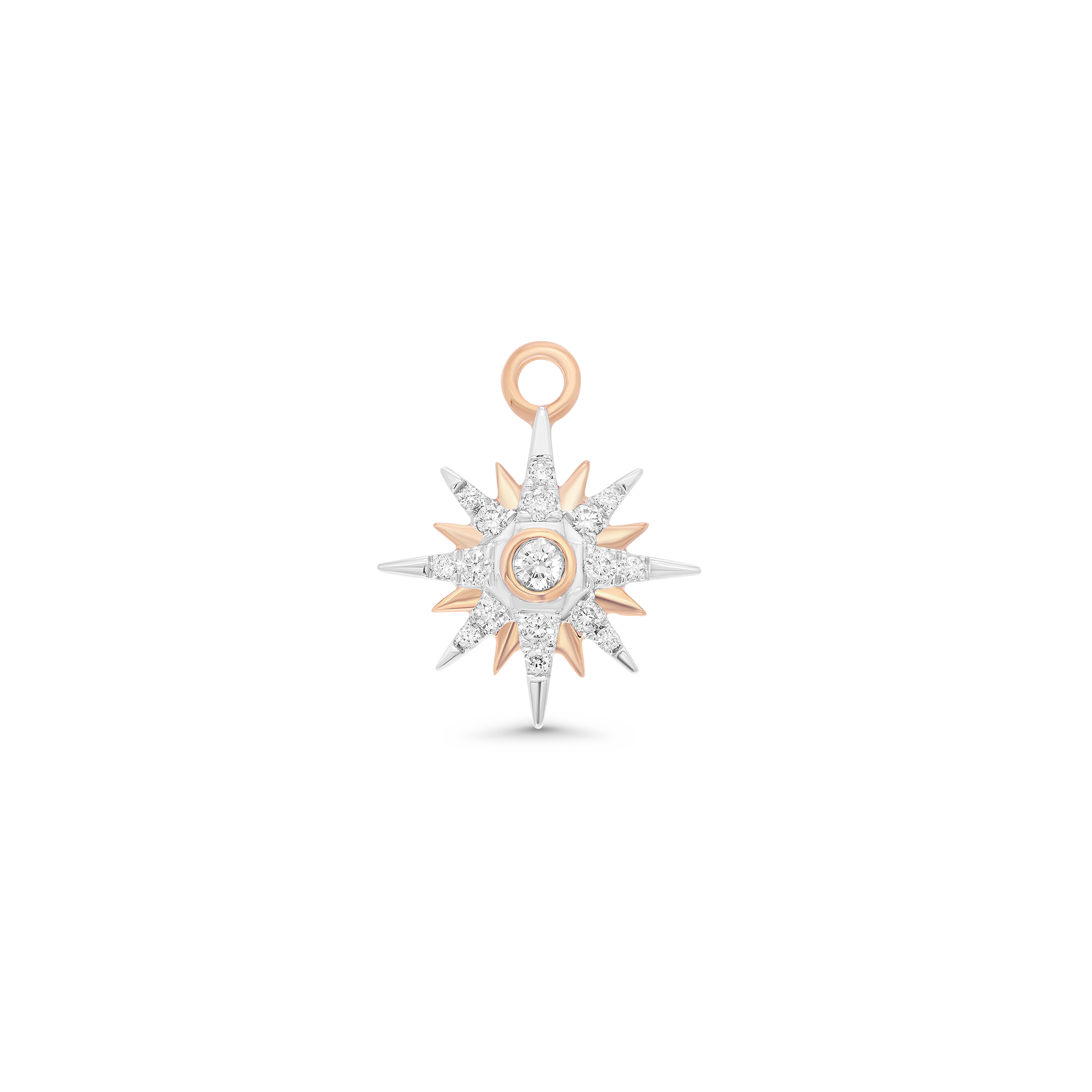 SW Gold & Diamond Partial Sunburst Charm