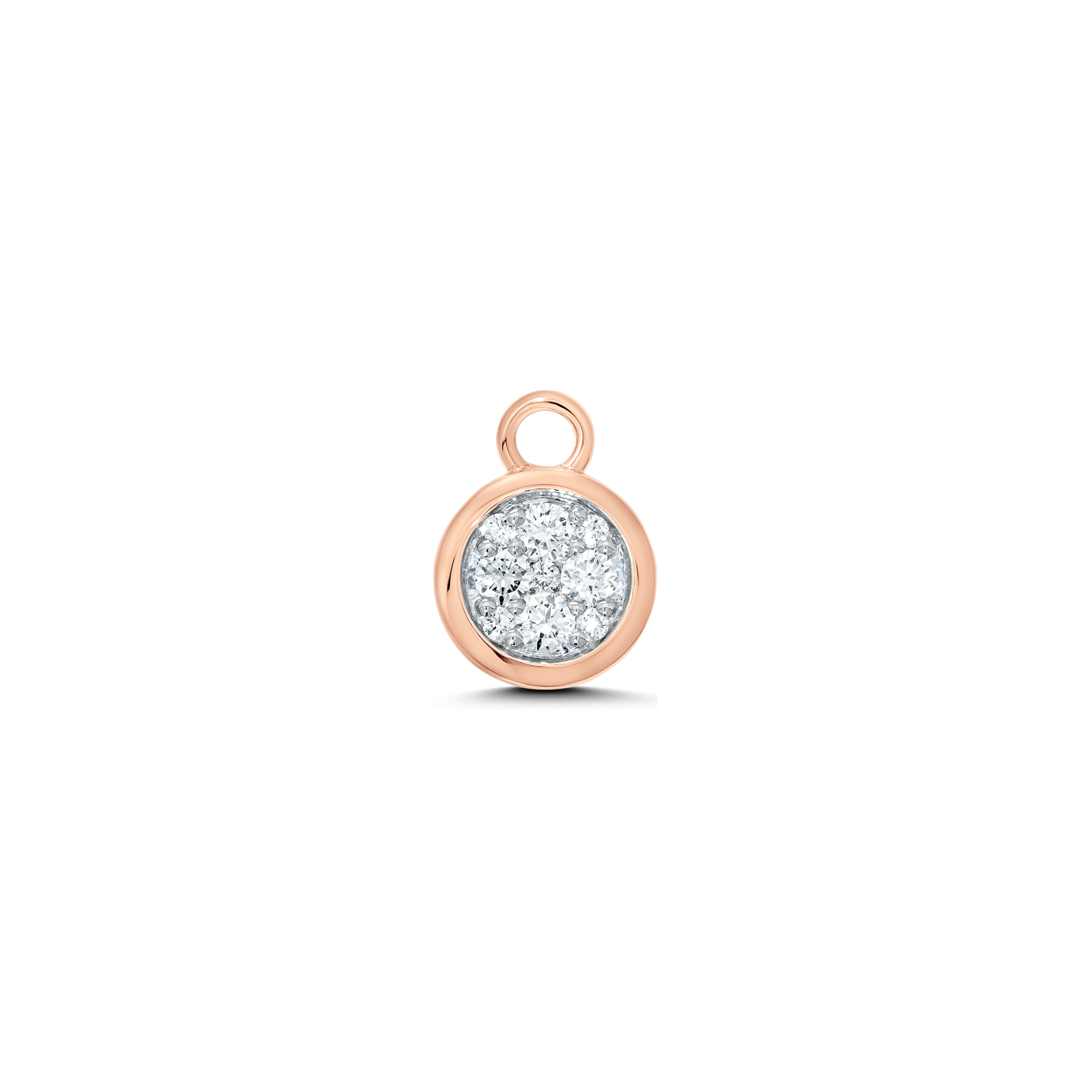 Gold and Diamond Round Charm