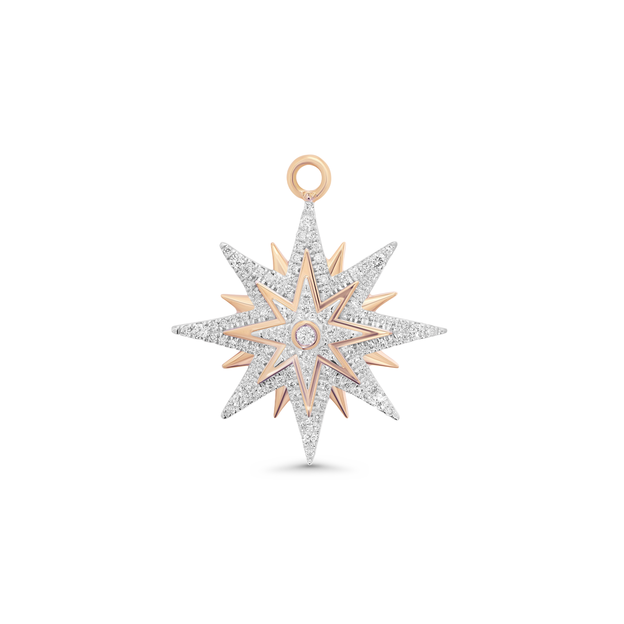 SW Gold & Diamond Sunburst Charm