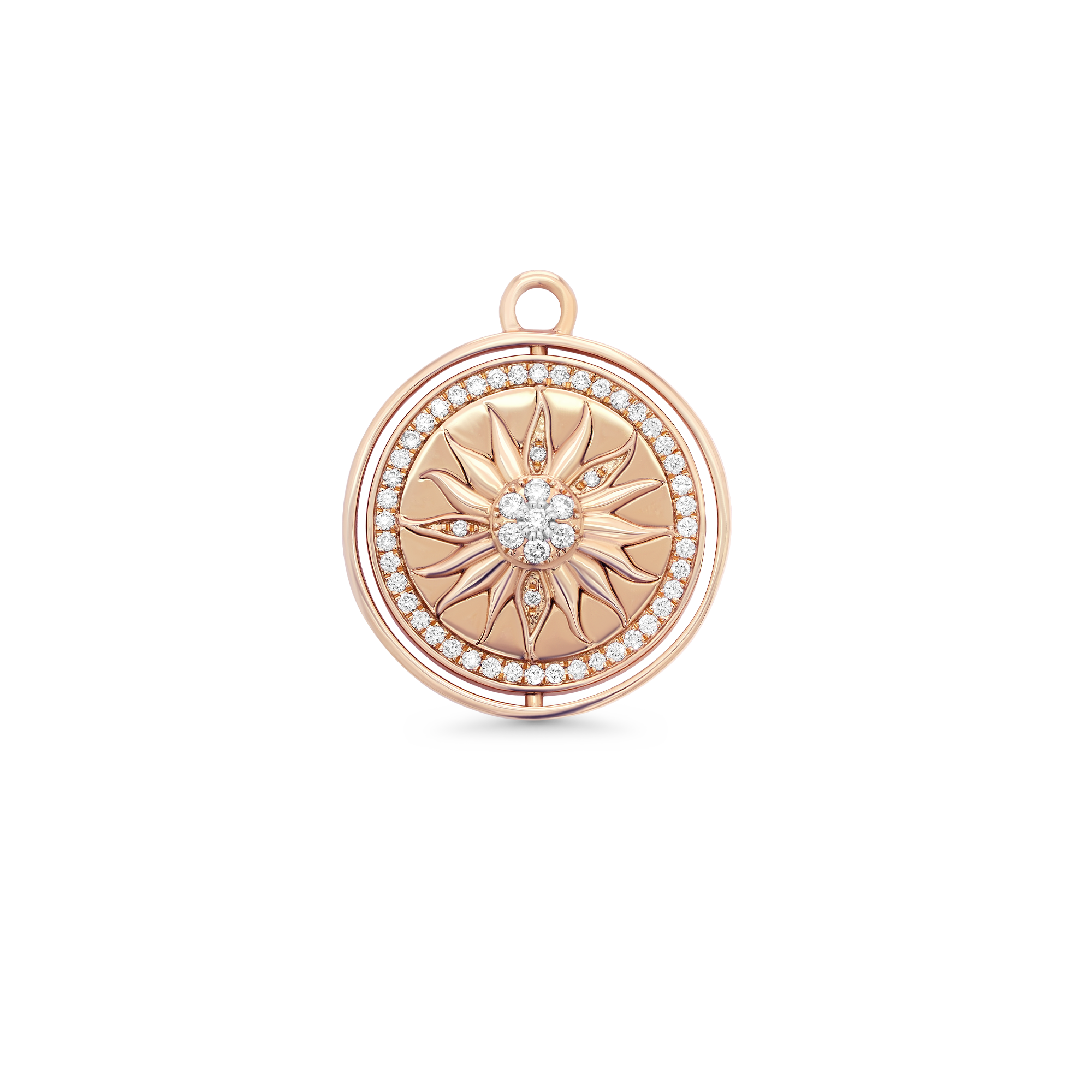 SW Gold & Diamond Sun and Moon Charm