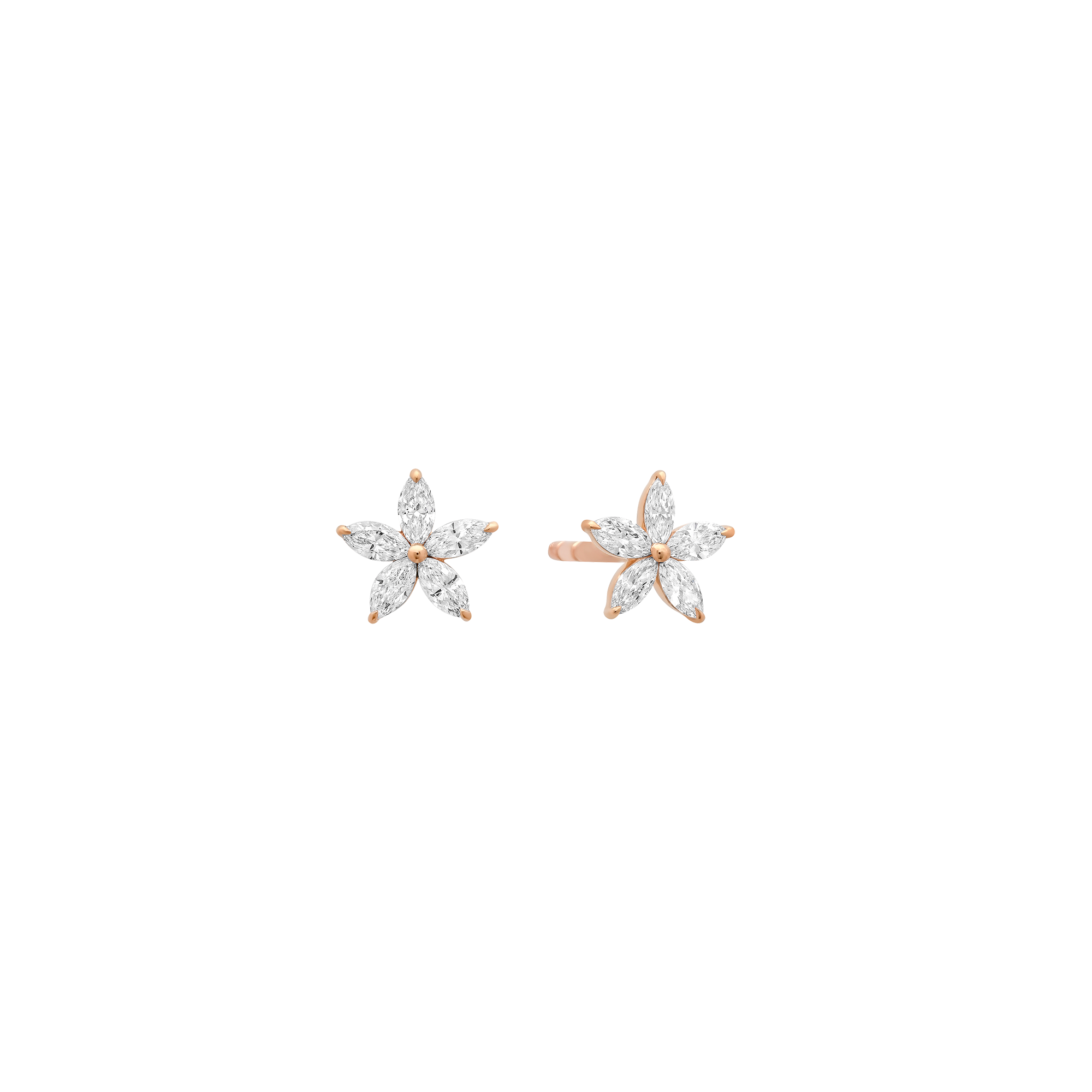 SW Gold & Diamond Star Studs