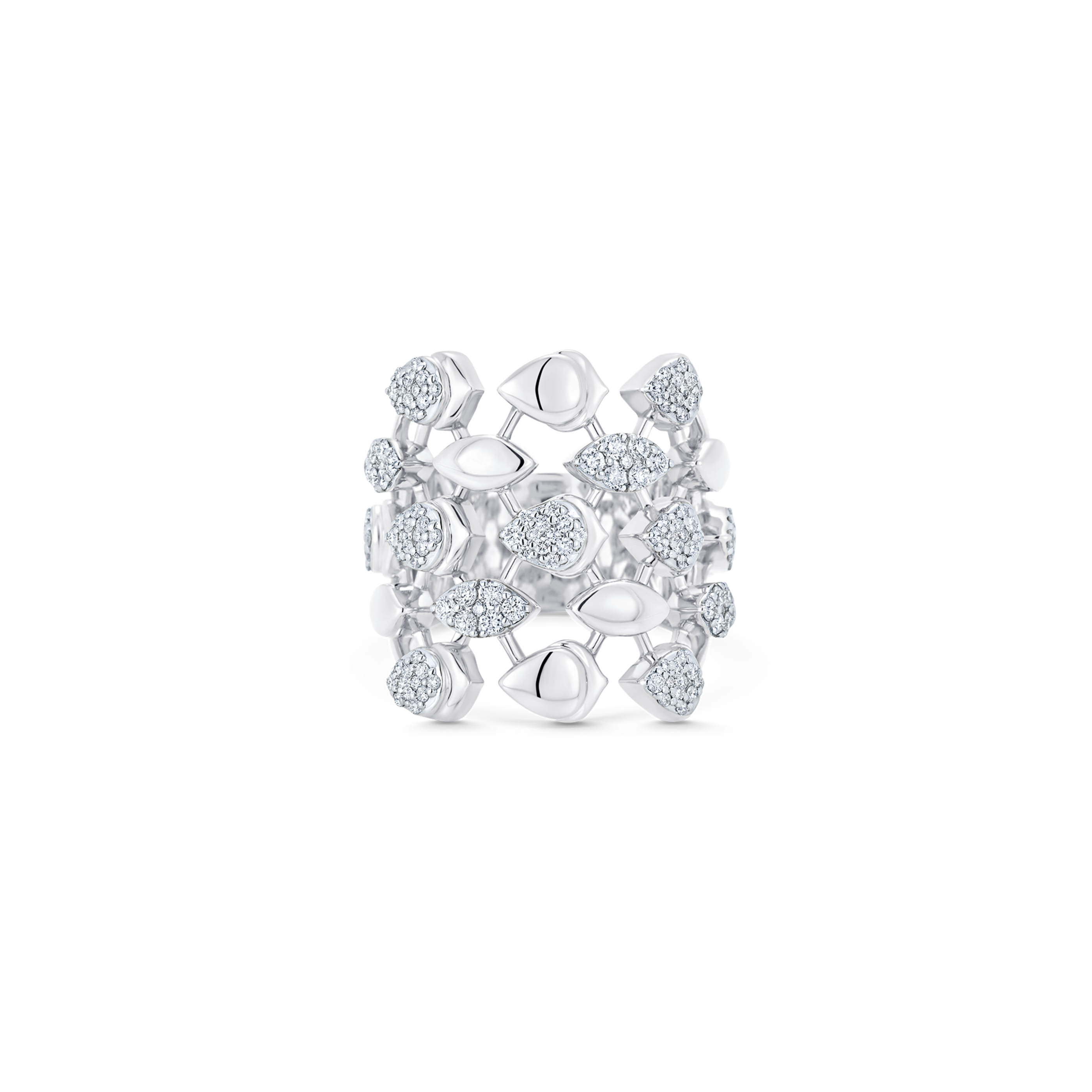 Lierre Gold and Diamond Pear Marquise Partial Ring