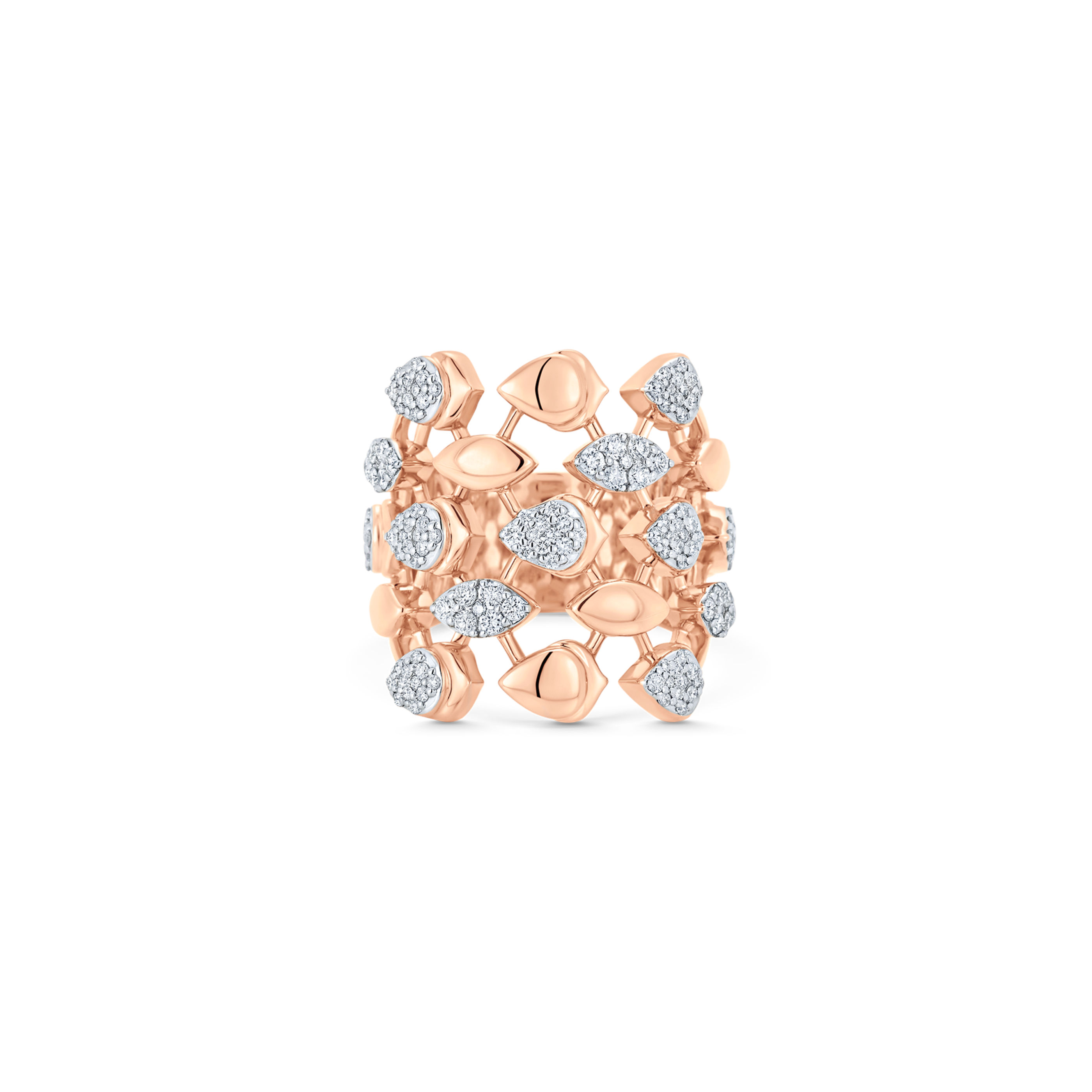 Lierre Gold and Diamond Pear Marquise Partial Ring