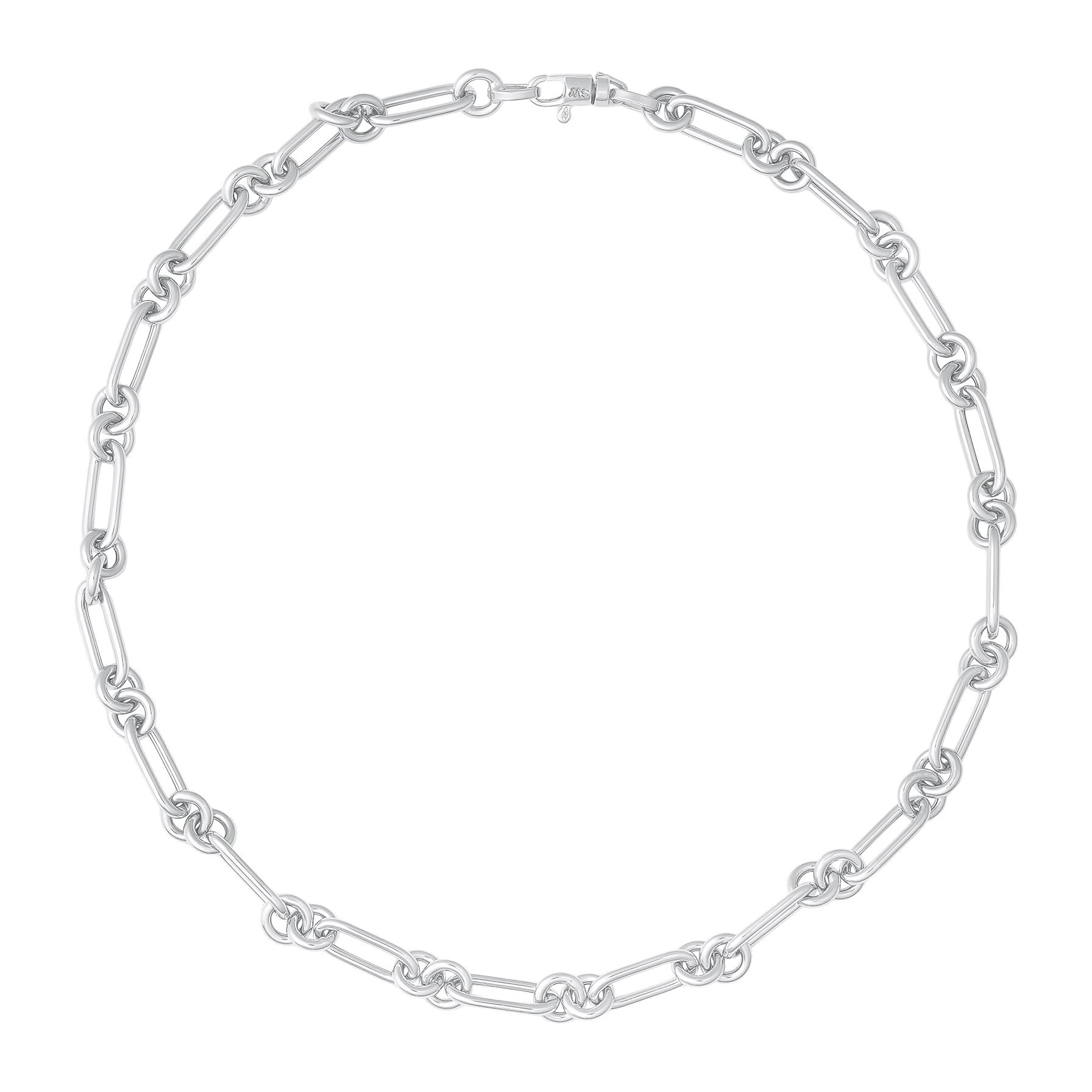 SW Gold Round Paperclip Necklace