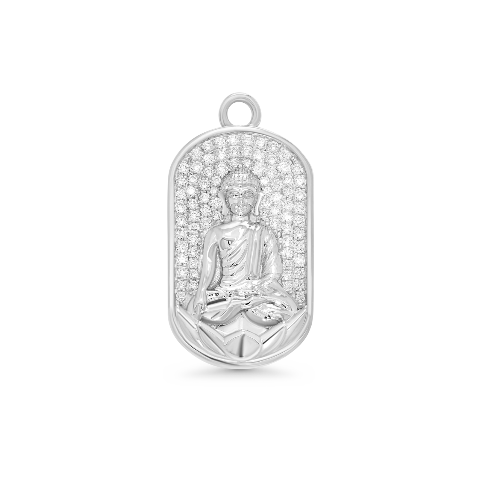 SW Gold & Diamond Buddha and Lotus Charm