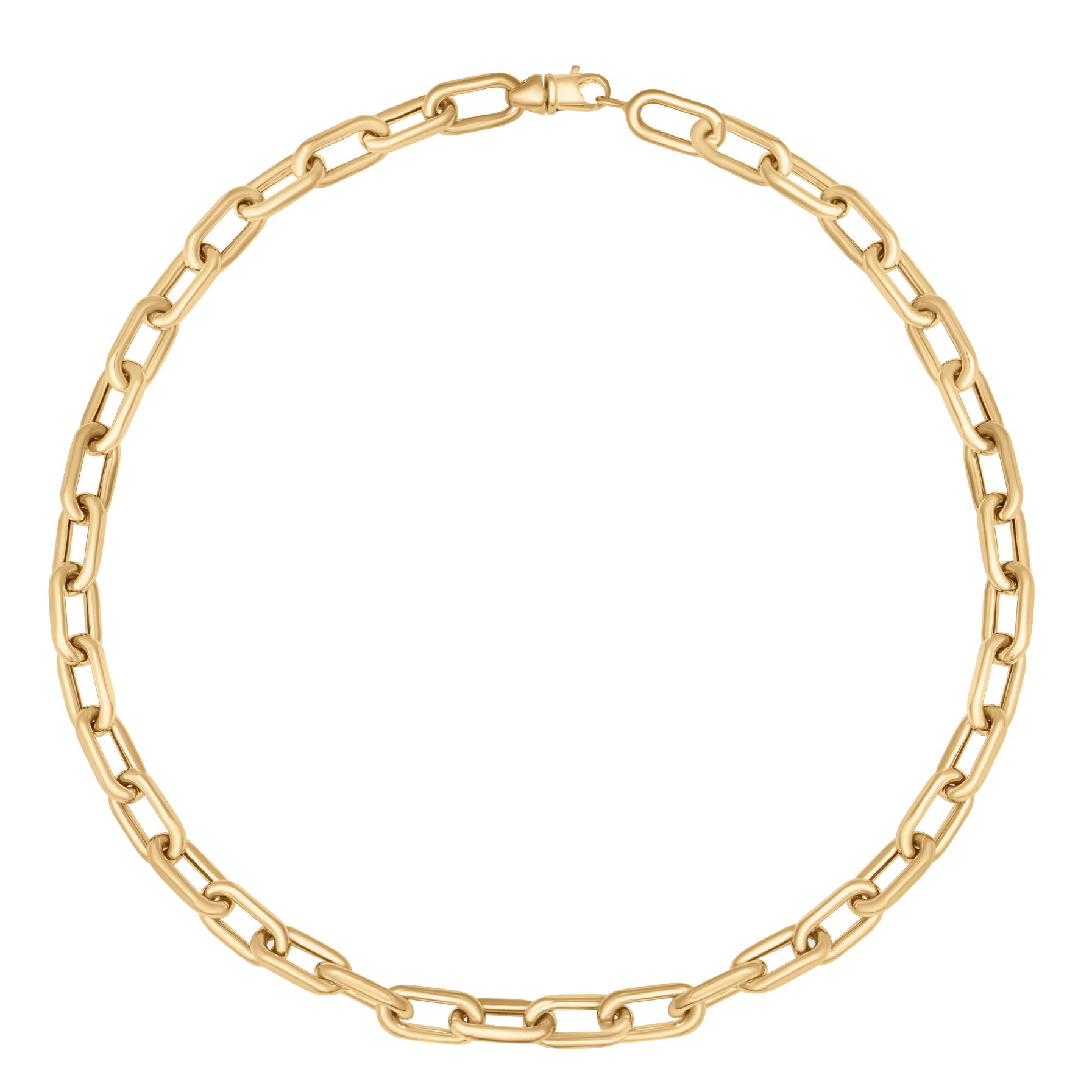 SW Gold Large Rectangle Necklace