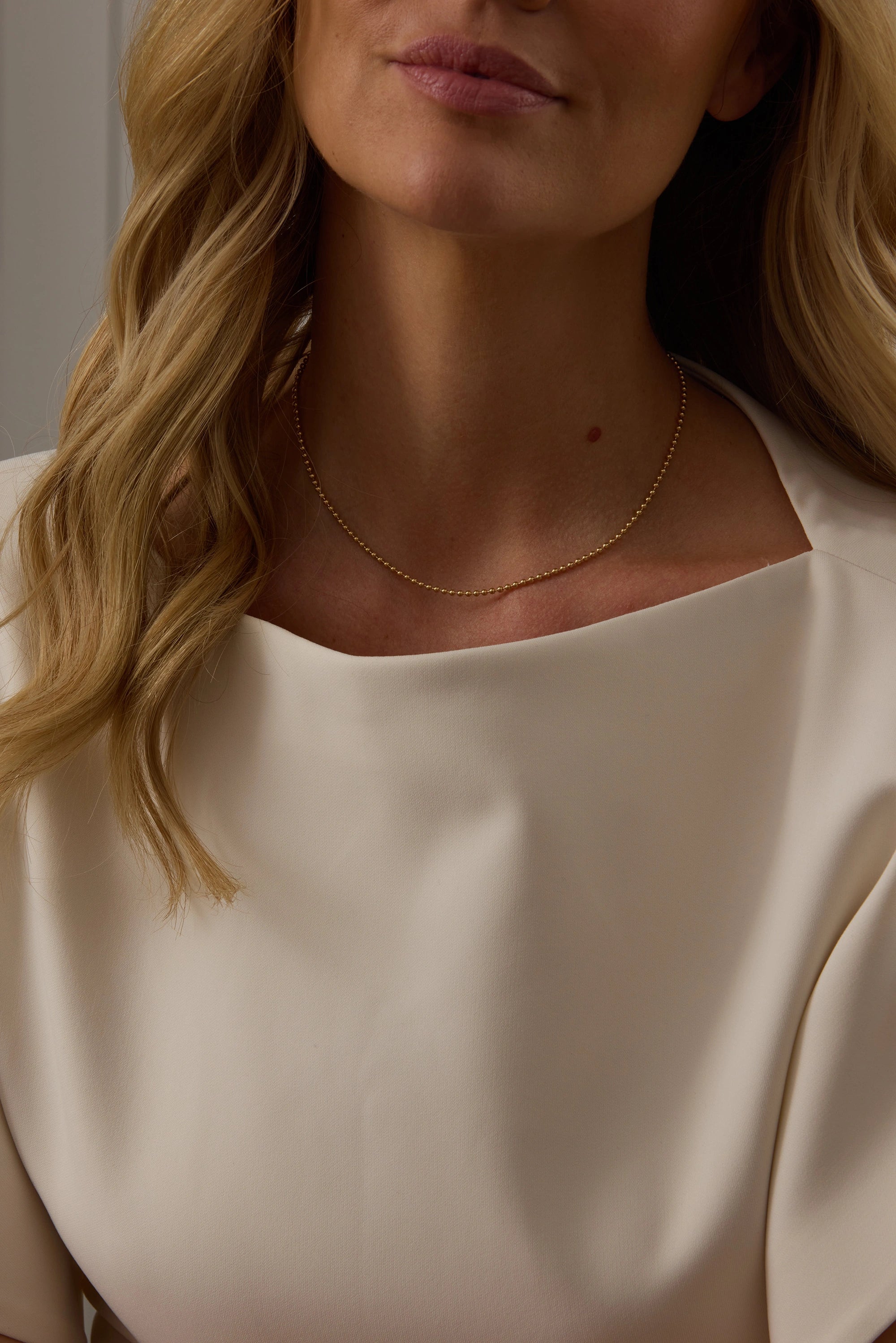 SW Gold Round Bead Necklace