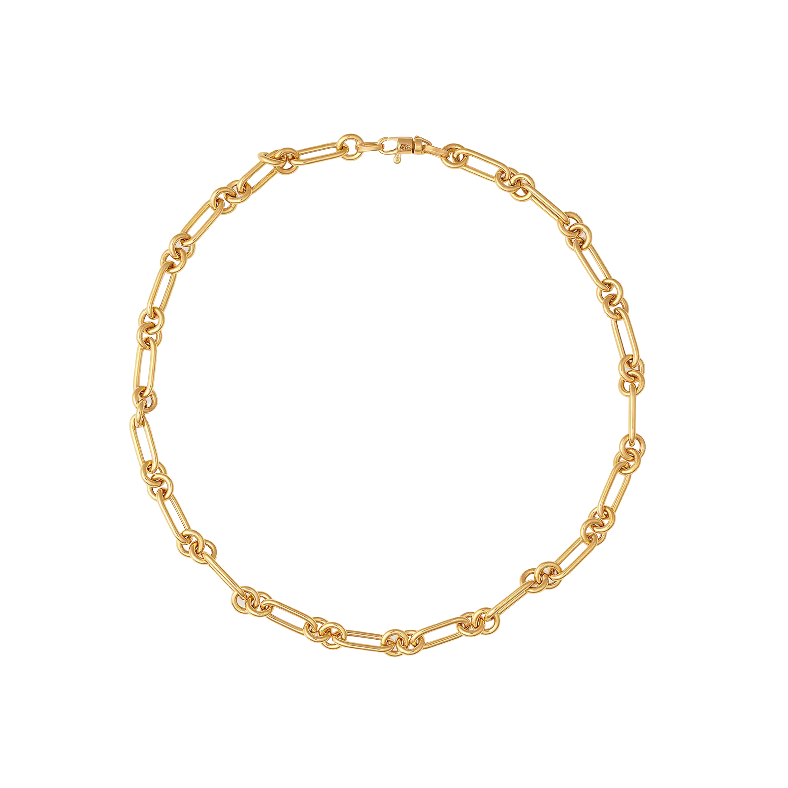 SW Gold Round Paperclip Necklace