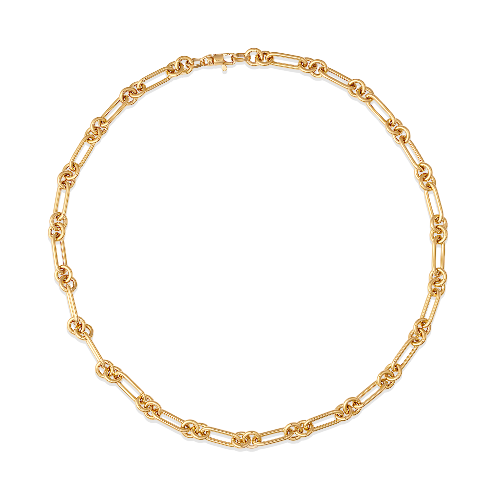 SW Gold Round Paperclip Necklace