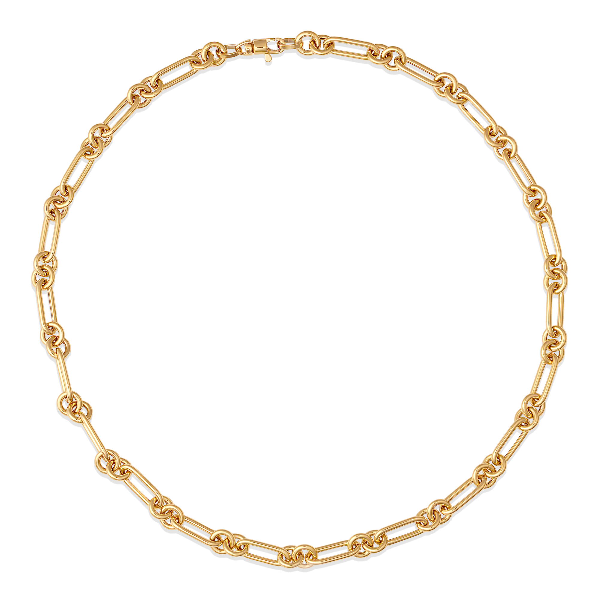 SW Gold Round Paperclip Necklace