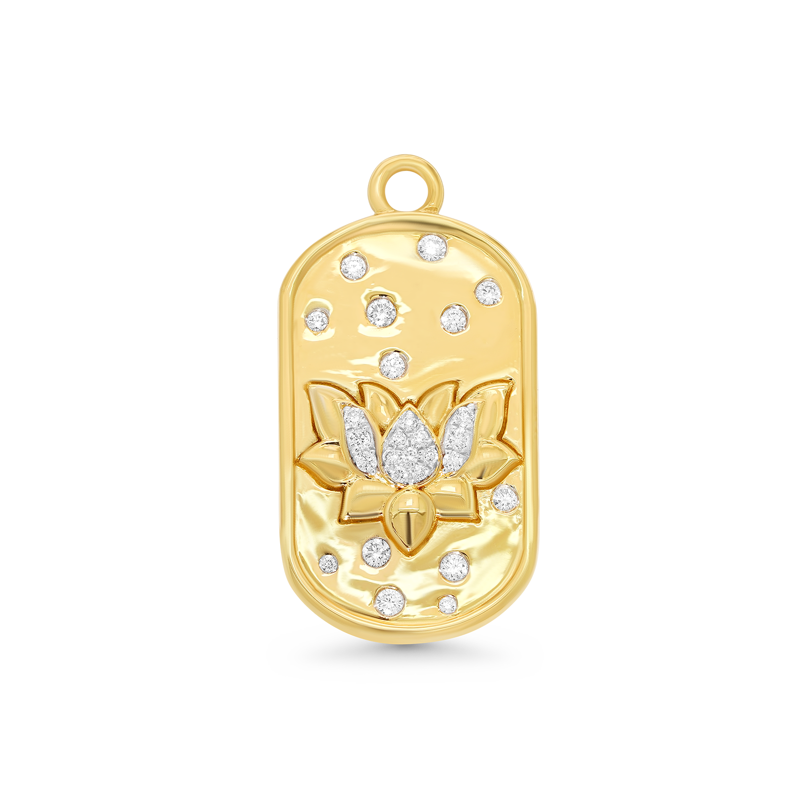 SW Gold & Diamond Buddha and Lotus Charm