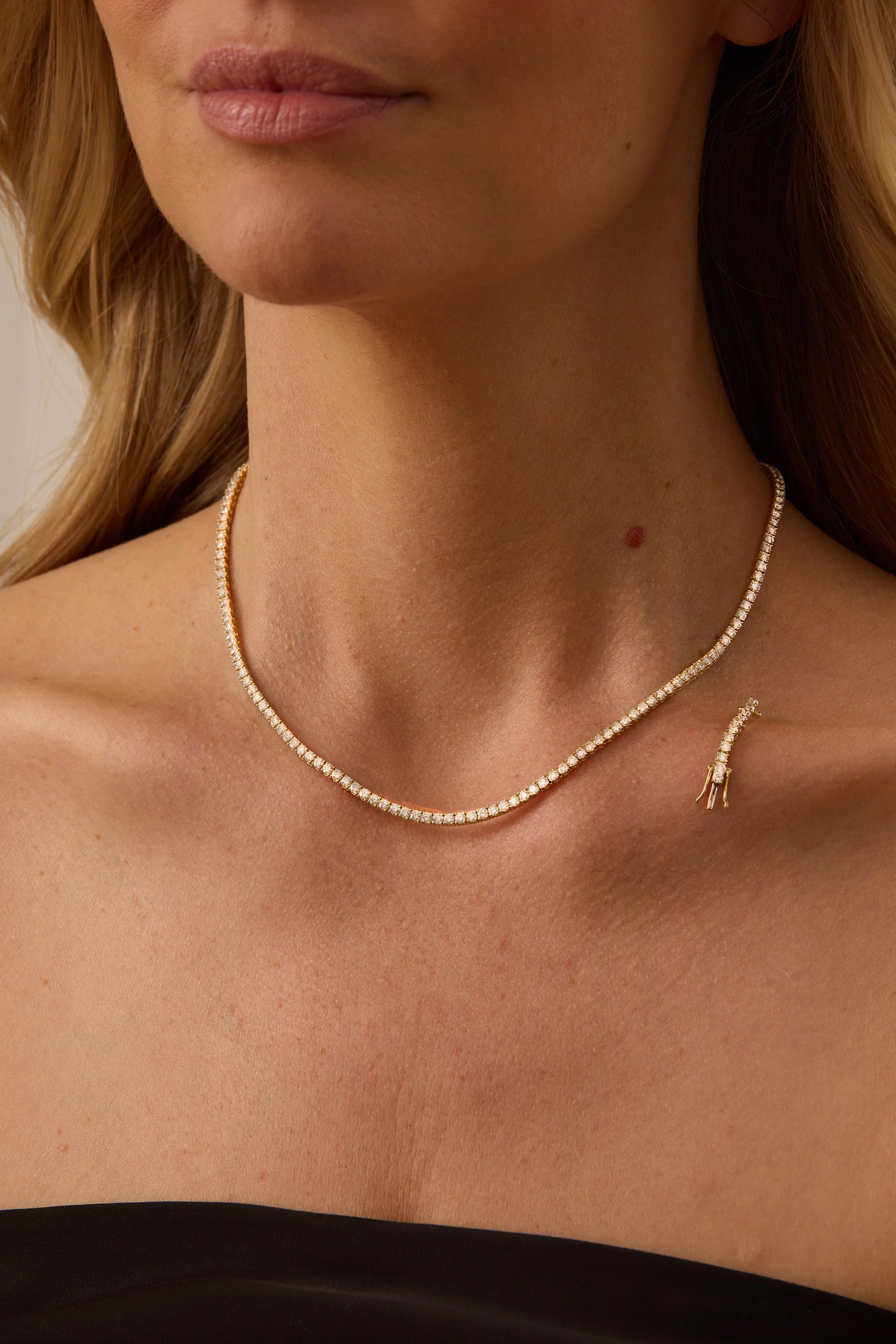 SW Gold & Diamond Eternity Necklace