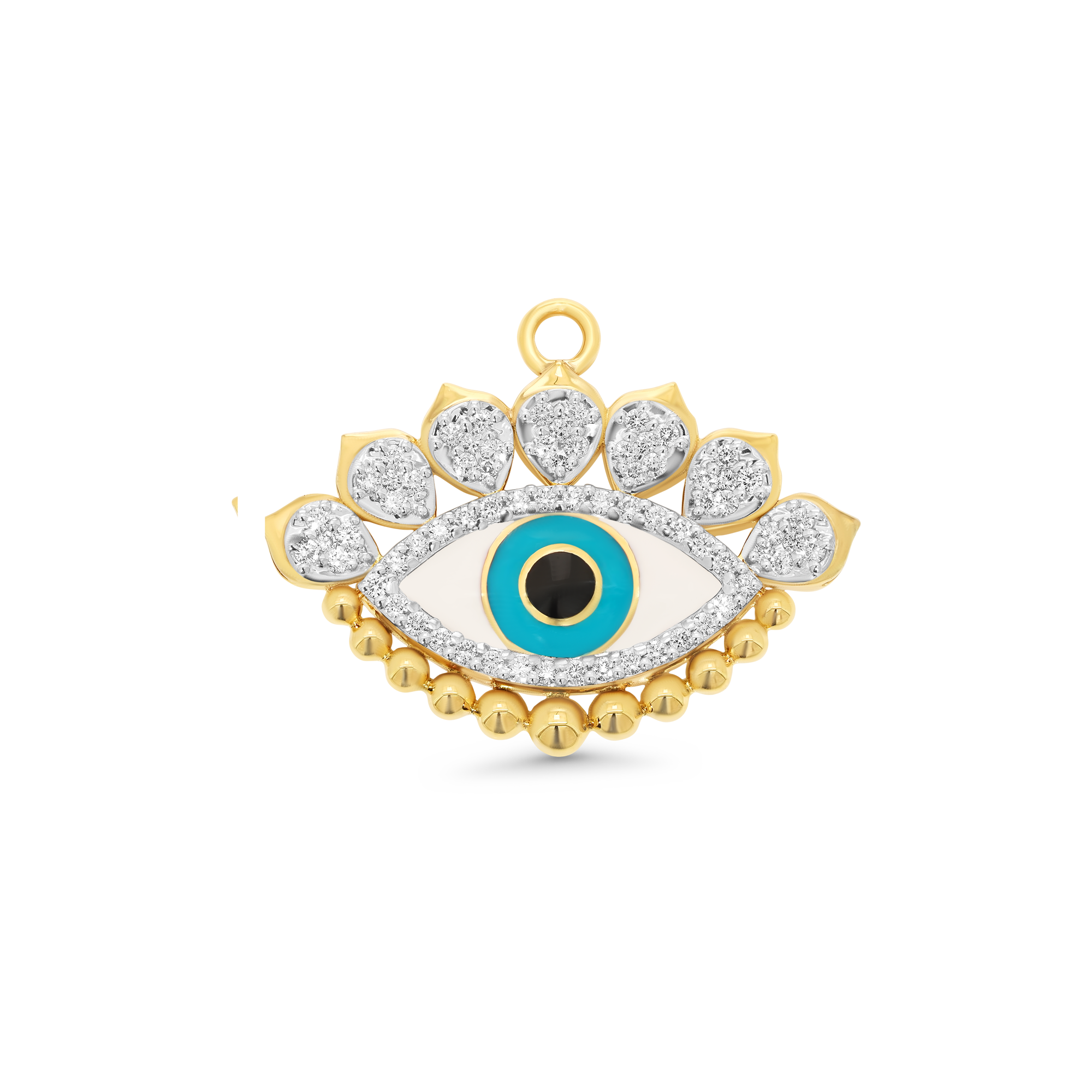 SW Gold & Diamond Large Evil Eye Charm