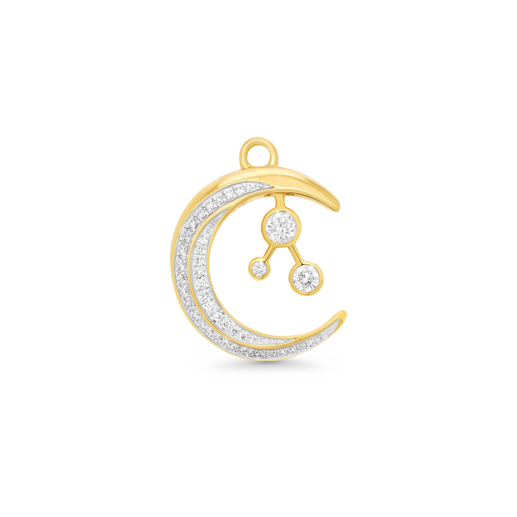 SW Gold & Diamond Moon Charm