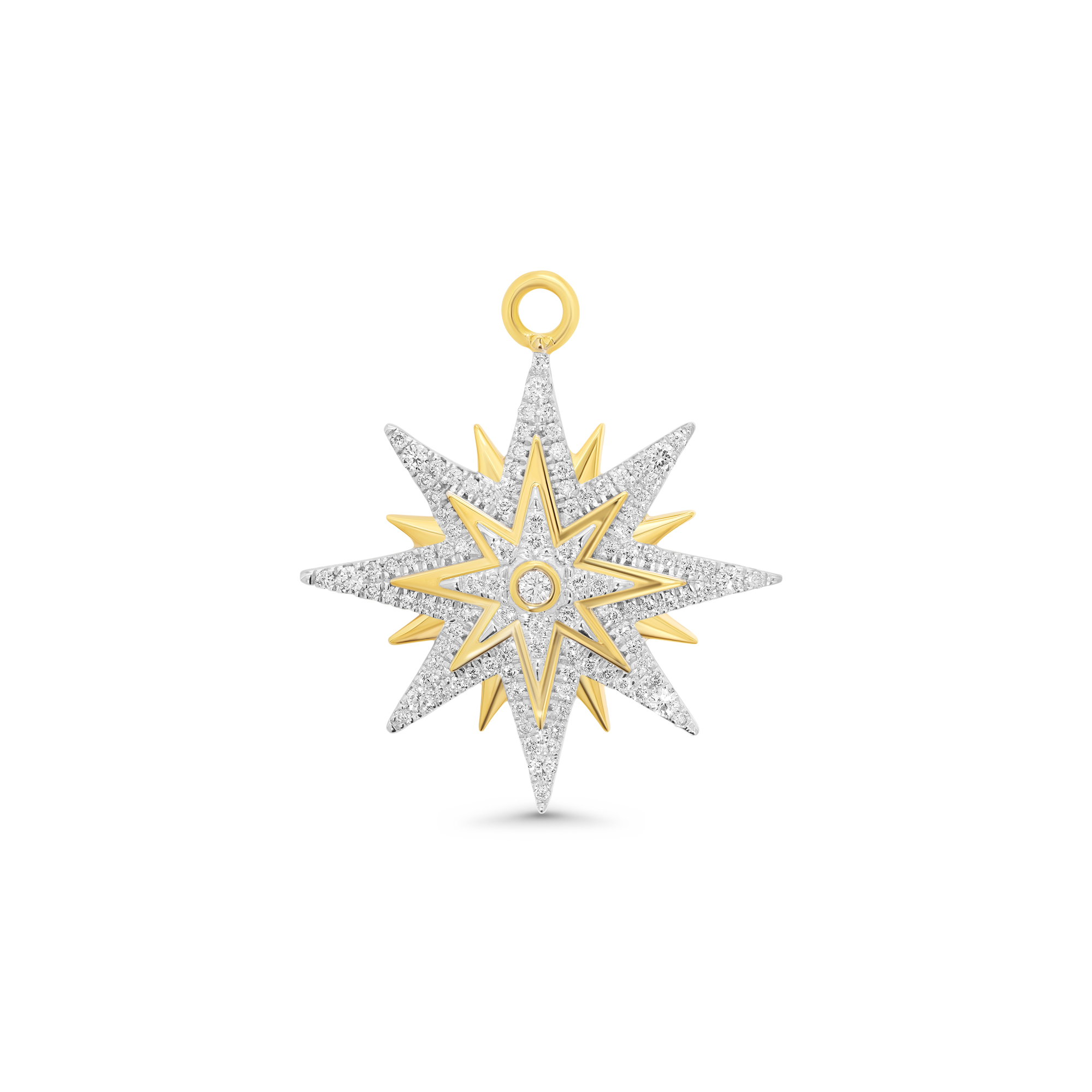 SW Gold & Diamond Sunburst Charm
