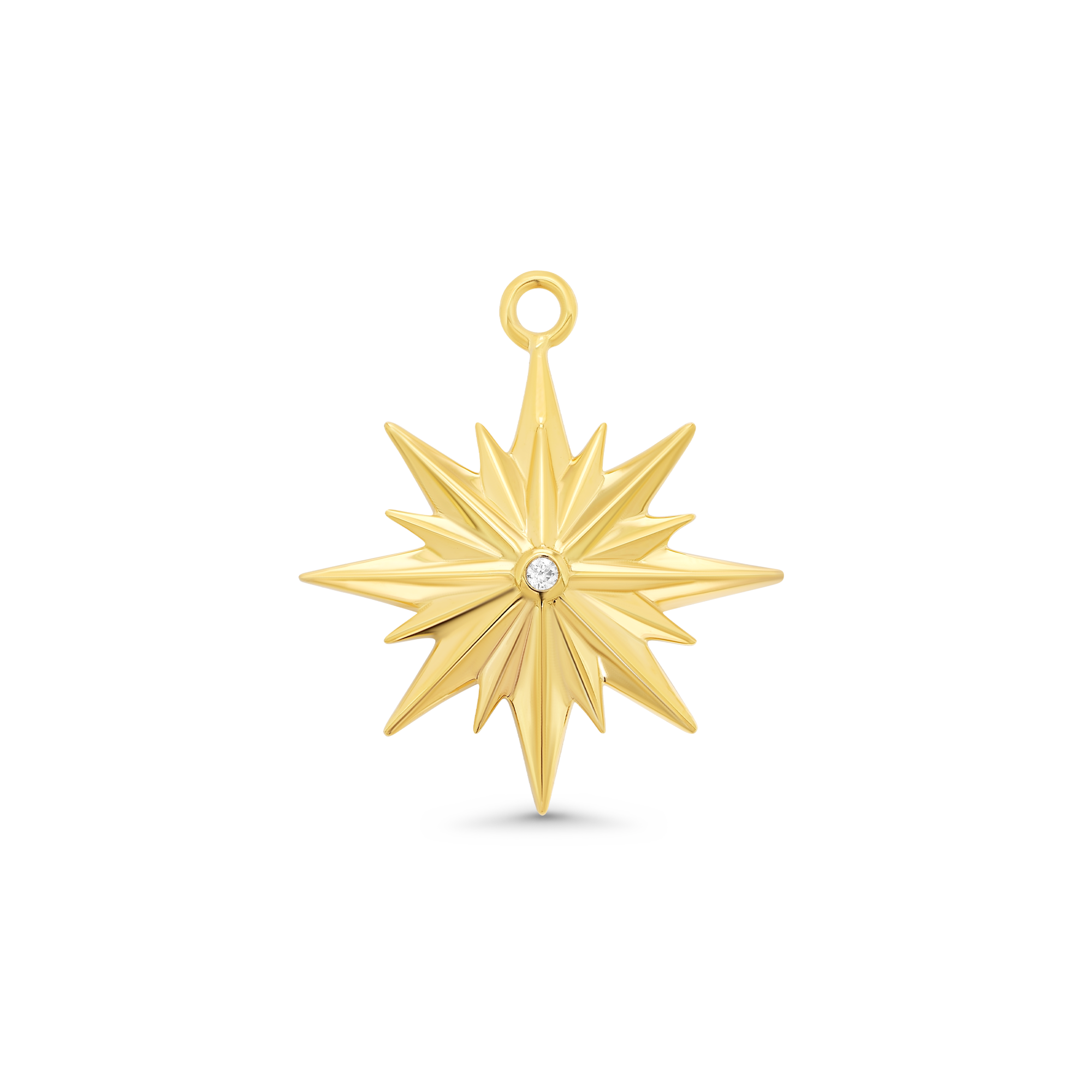 SW Gold & Diamond Sunburst Charm