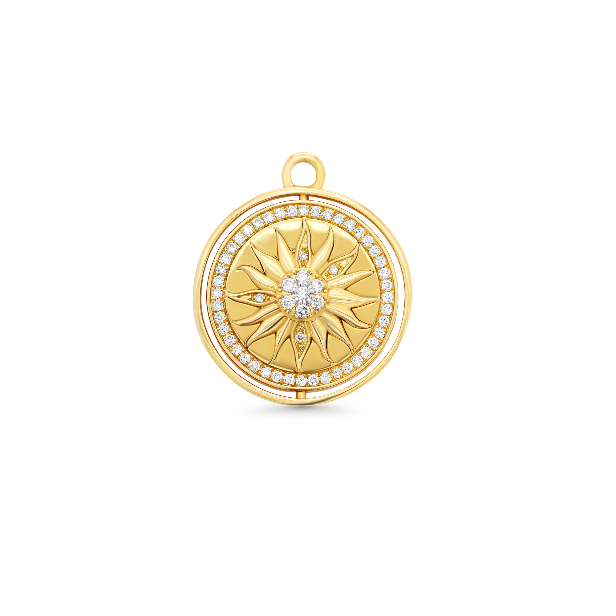 SW Gold & Diamond Sun and Moon Charm