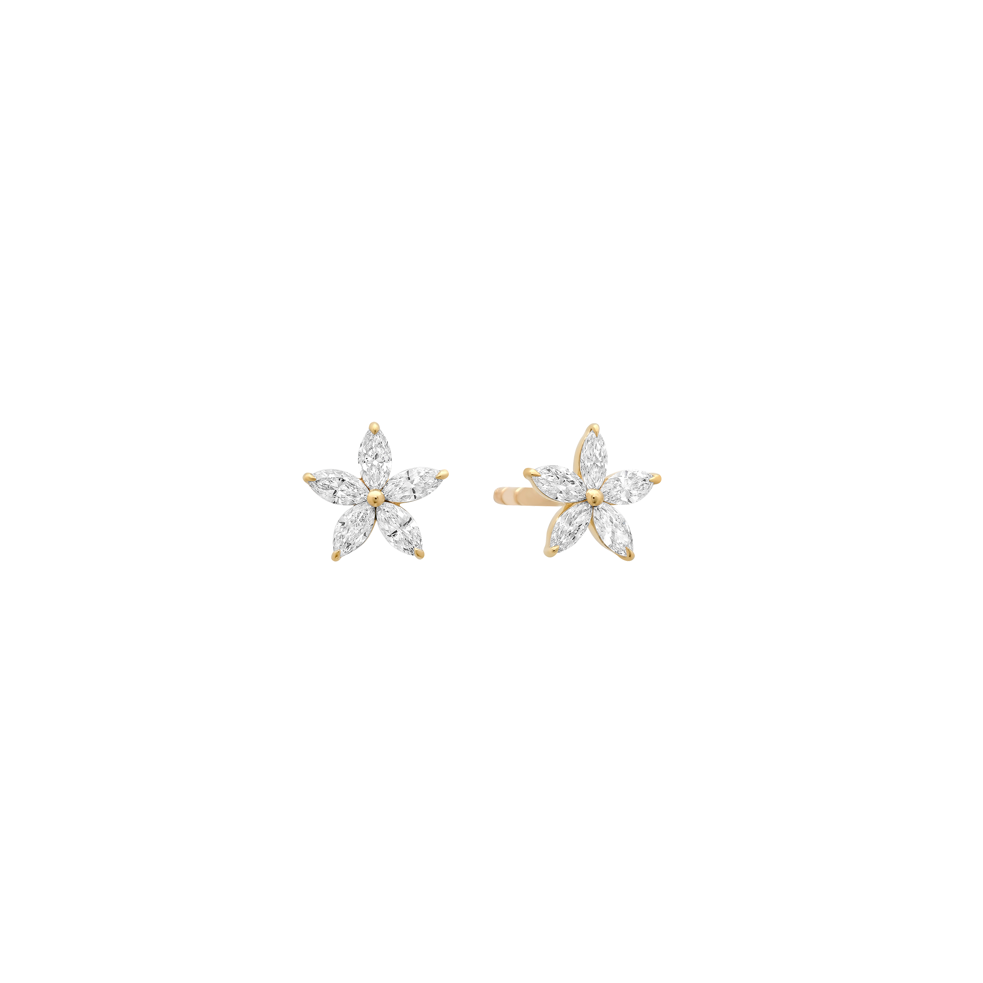 SW Gold & Diamond Star Studs