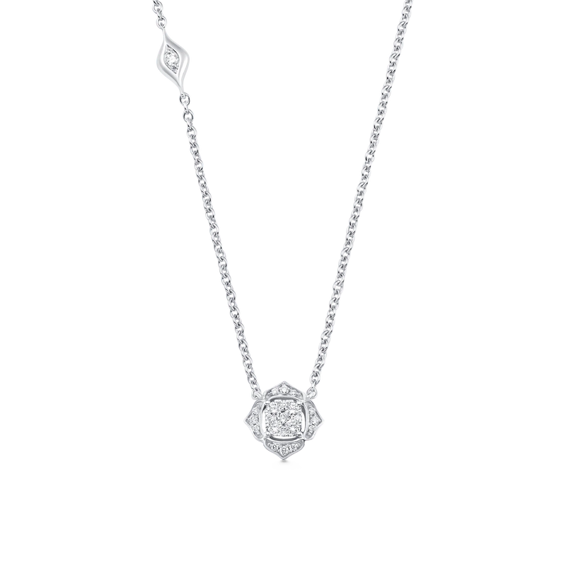 Leela Petite Diamond Cluster Necklace