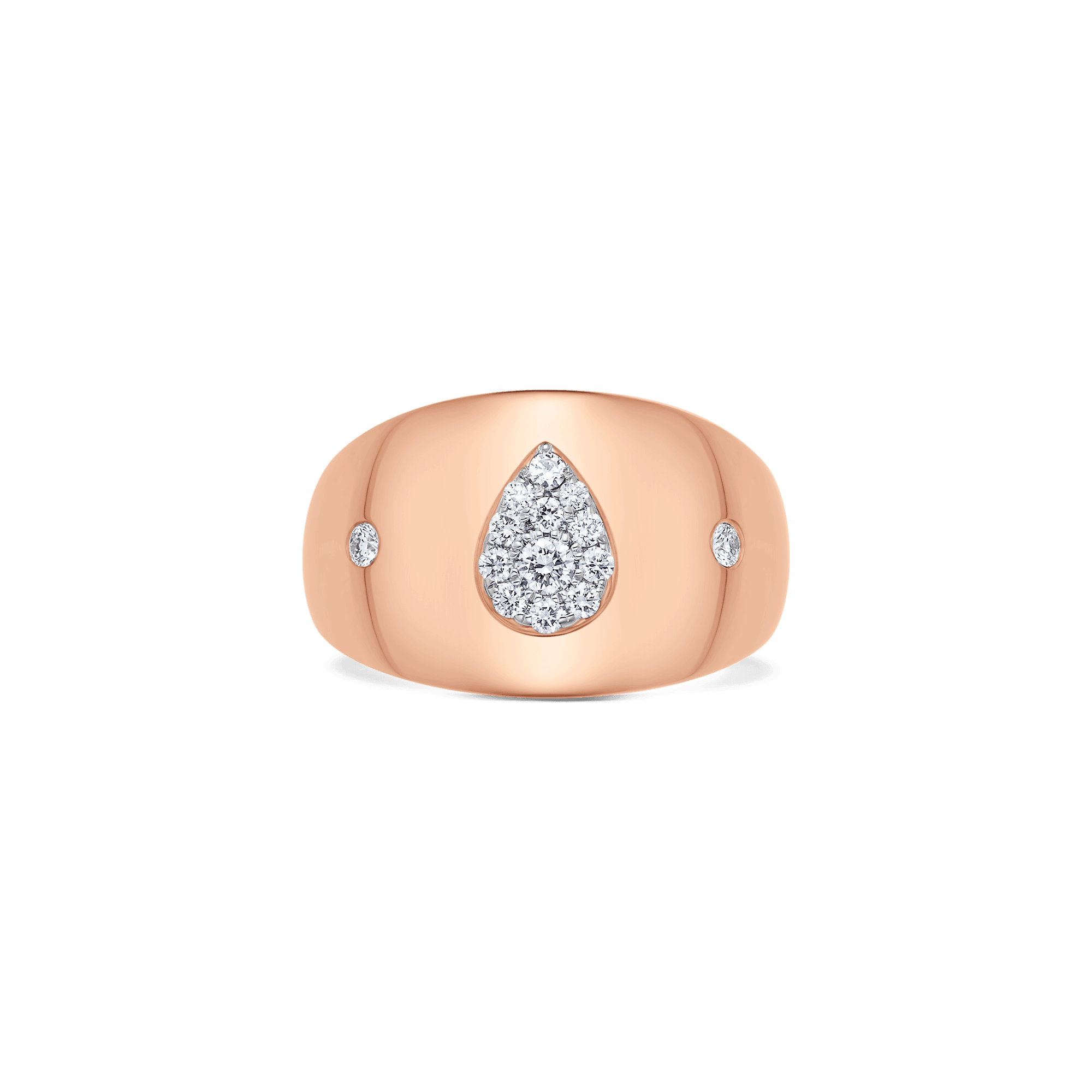Aurora Illusion Pear Signet Ring