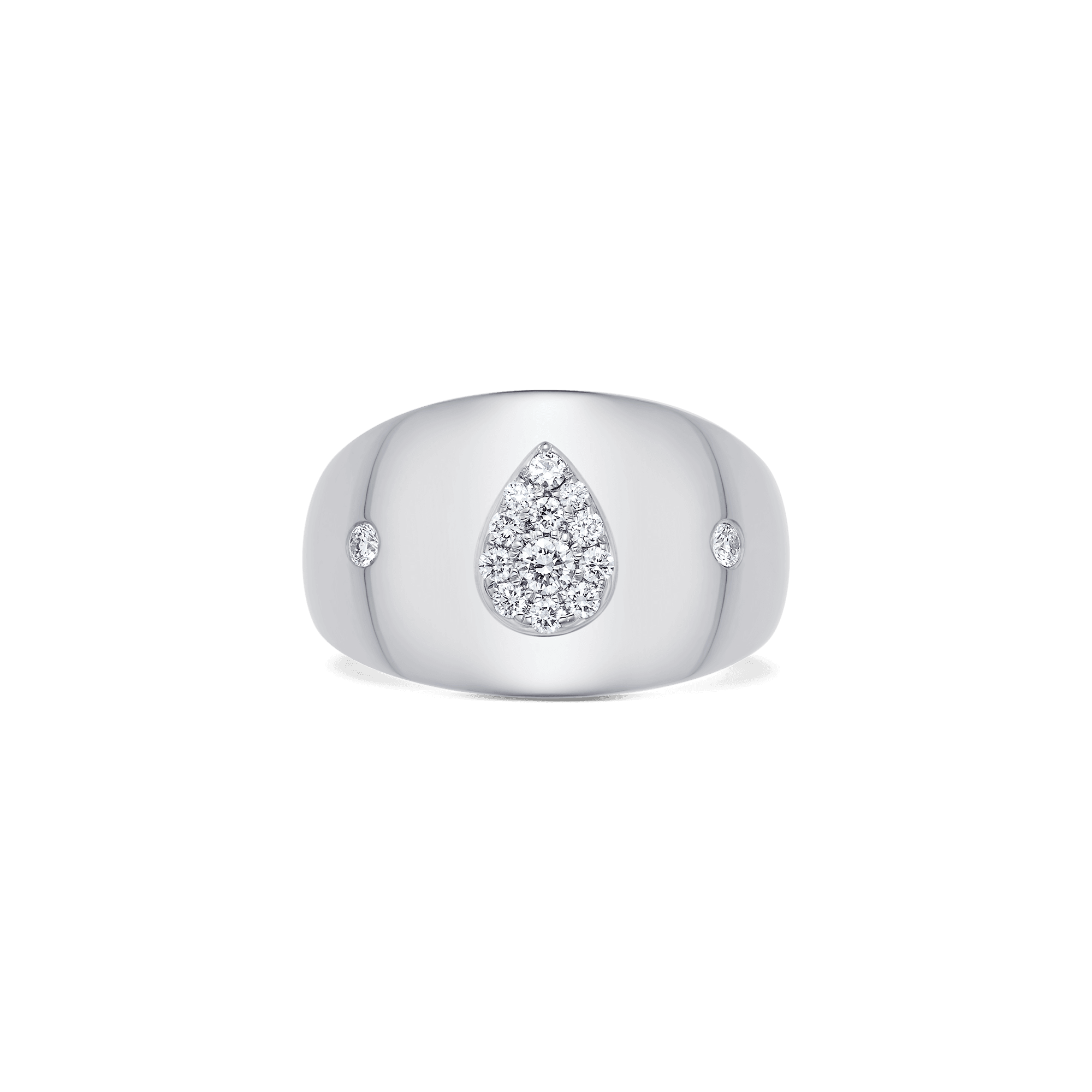 Aurora Illusion Pear Signet Ring