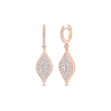 Donna Large Diamond Drop Huggie Earrings