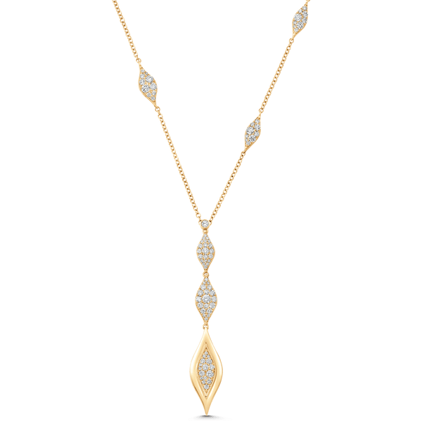 Donna Pave Diamond Drop Necklace