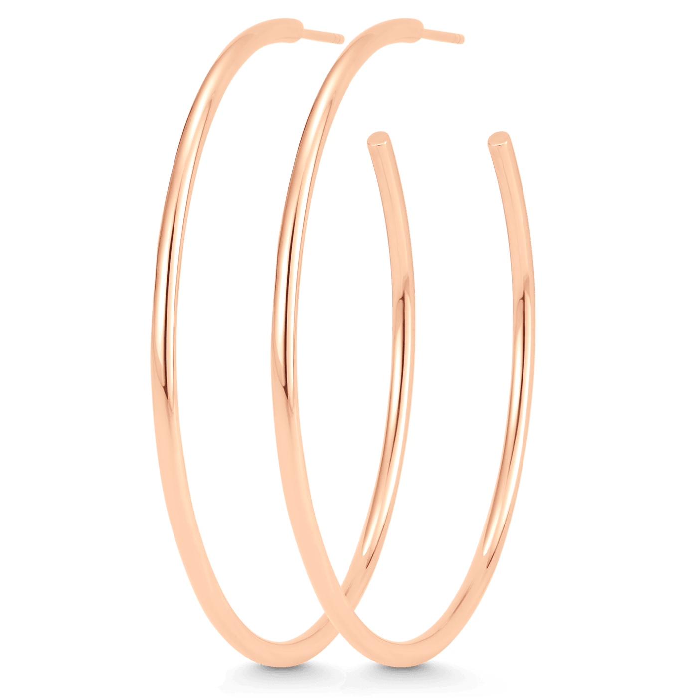 Veena Solid Large Hoops