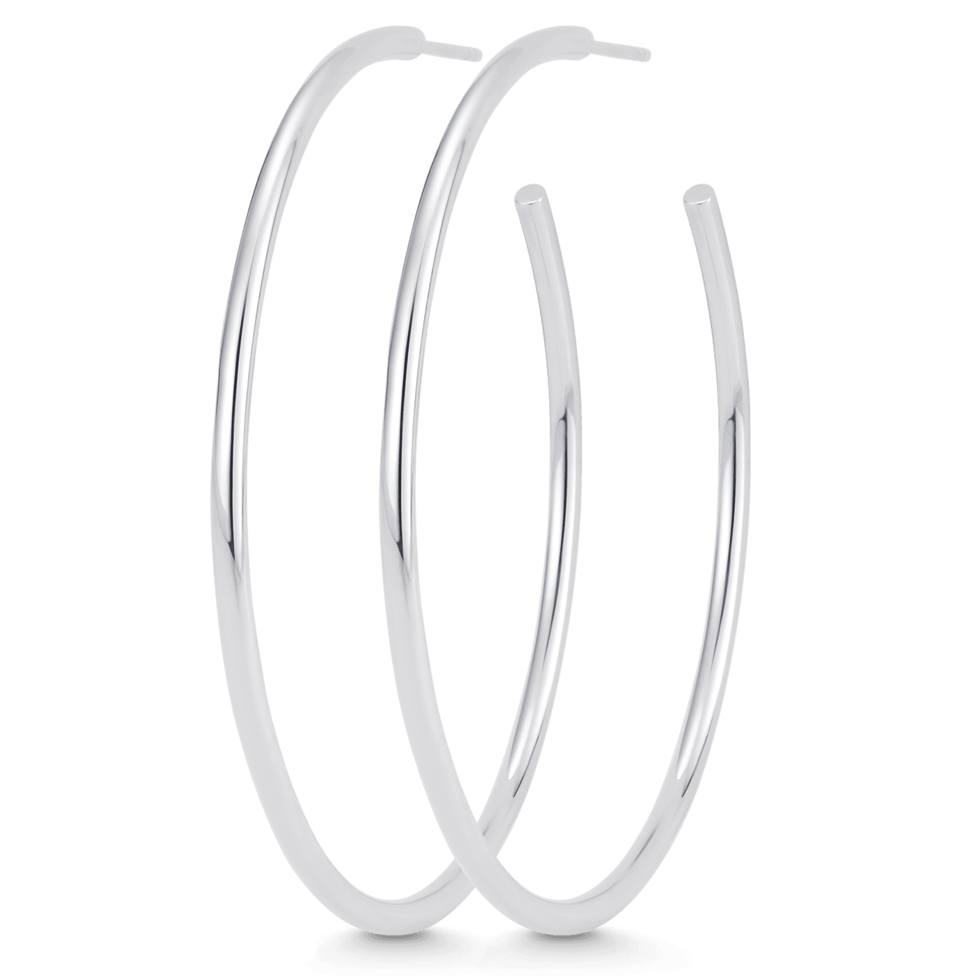 Veena Solid Large Hoops