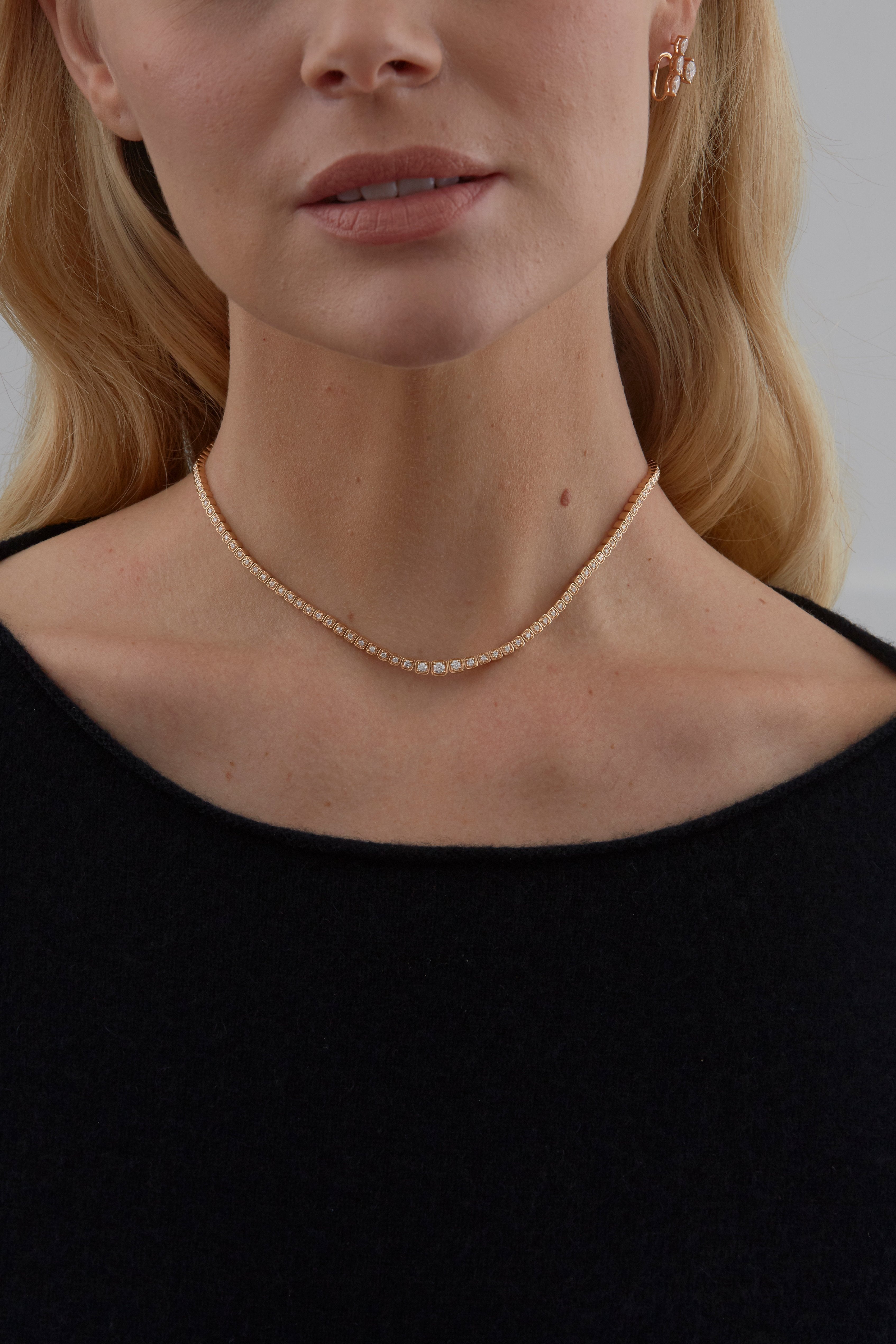 Isadora Petite Cushion Diamond Choker