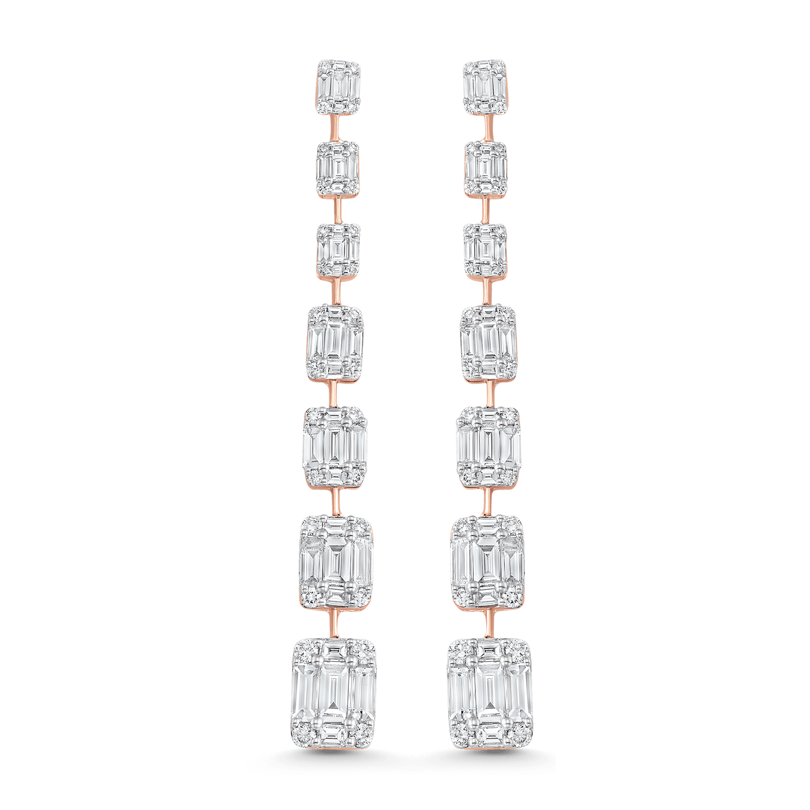 Illusion Diamond Drop Earrings