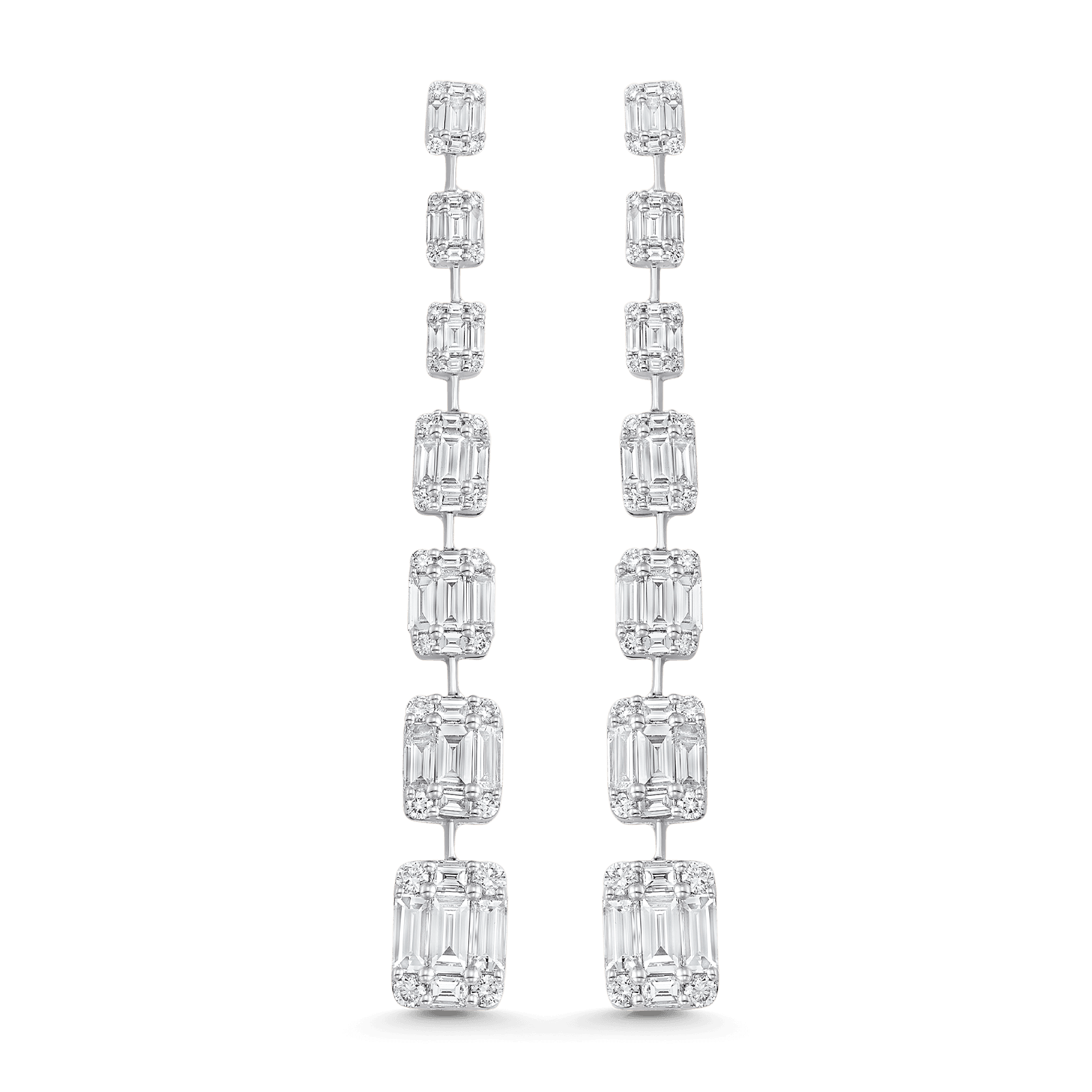 Illusion Diamond Drop Earrings