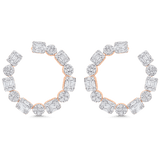 Illusion Diamond Hoop Earrings