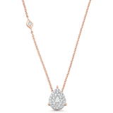 Illusion Pear Shaped Diamond Pendant Necklace